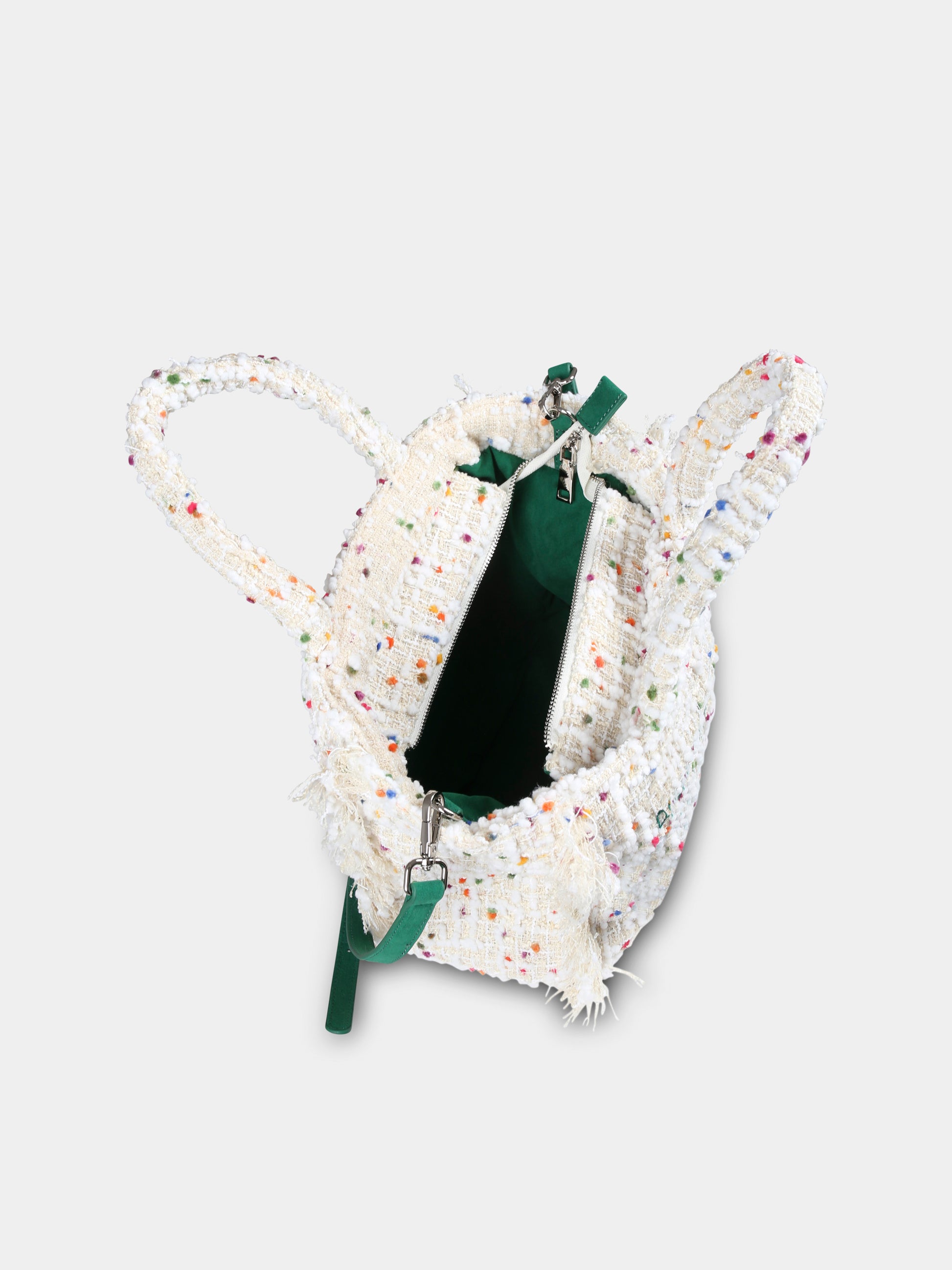 Borsa avorio Colette per bambina con logo,Mc2 Saint Barth,COL0015 00244G