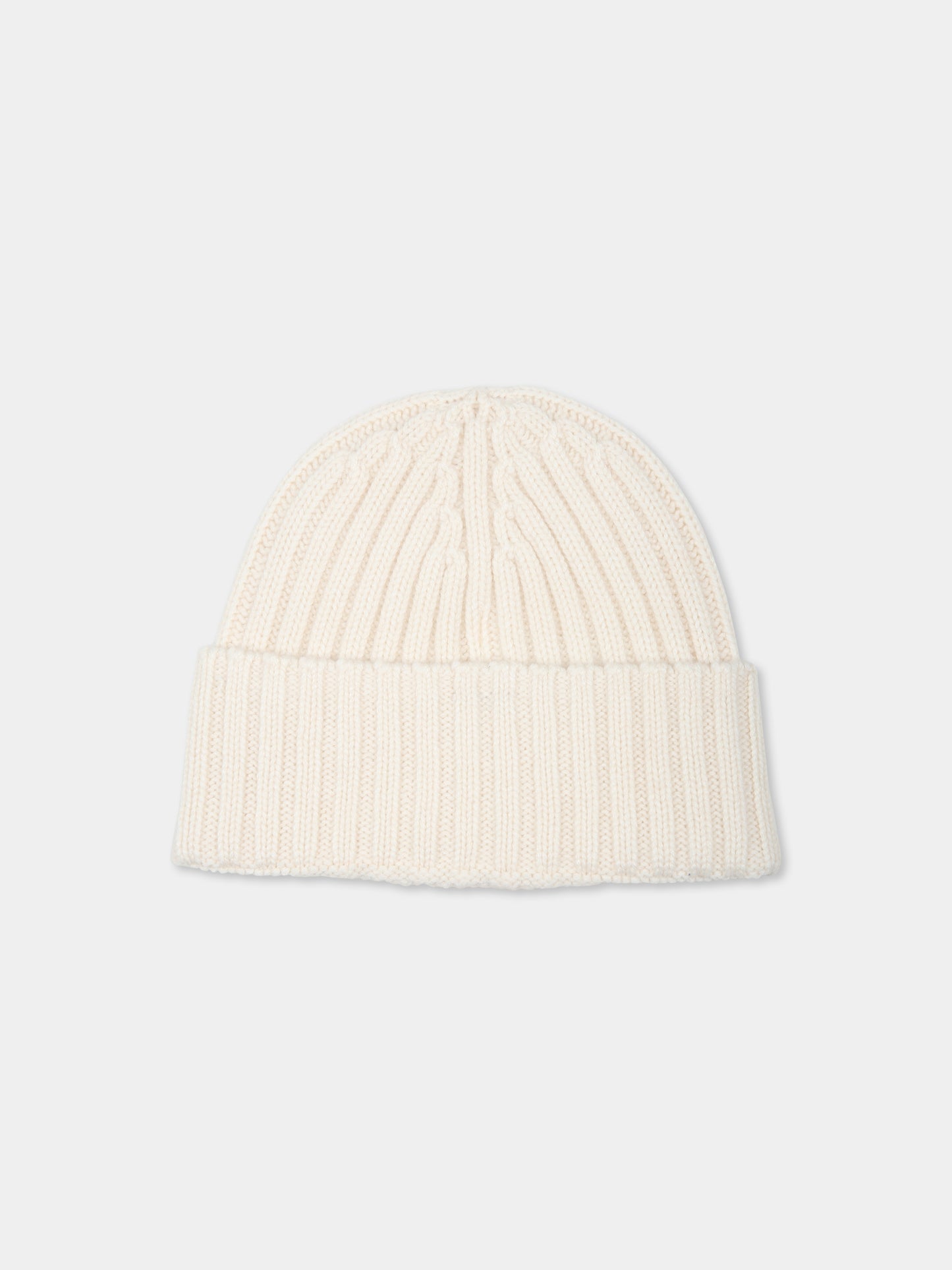 Berretto avorio per bambina con logo,Mc2 Saint Barth,WENG018 02456G