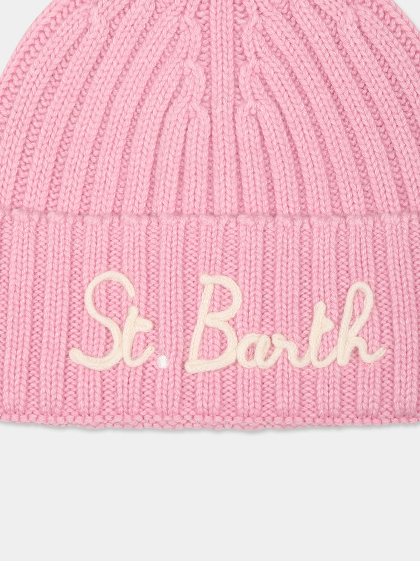 Berretto rosa per bambina con logo,Mc2 Saint Barth,WENG018 02457G