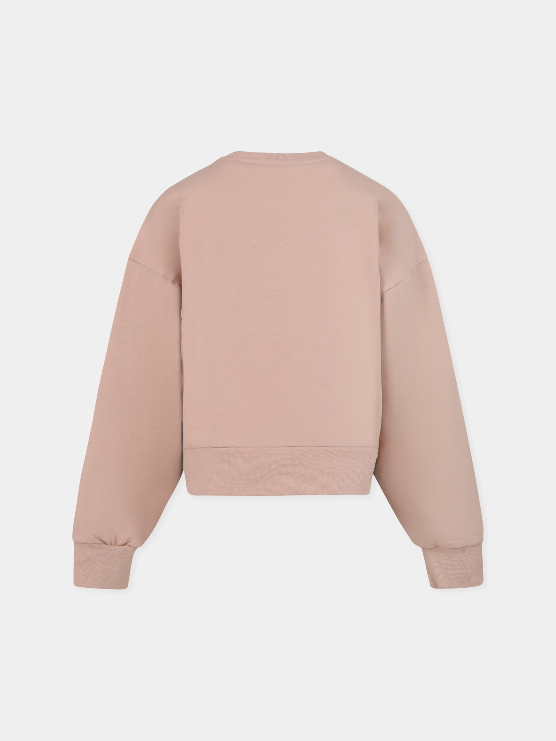 Felpa crop nera per bambina con logo,Pinko,F4PIJGSW050 110/85