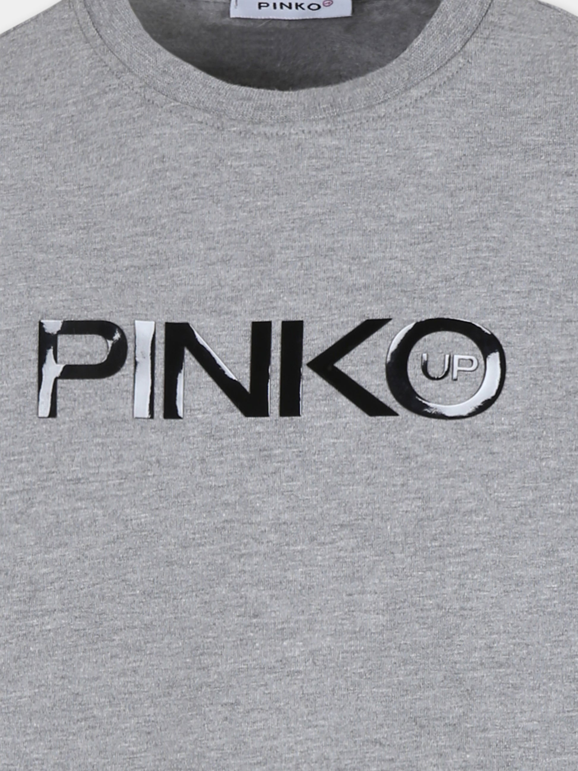 Felpa crop rosa per bambina con logo,Pinko,F4PIJGSW090 104