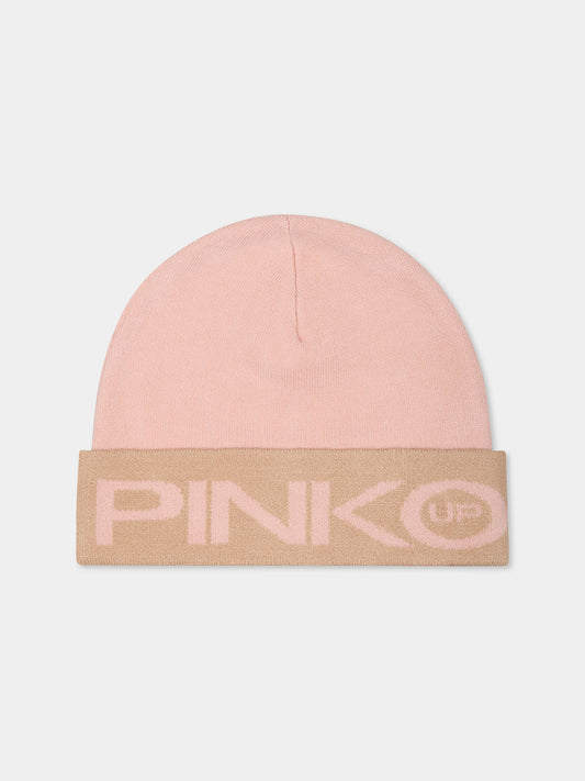 Berretto rosa per bambina con logo,Pinko,F4PIBGHT130 261