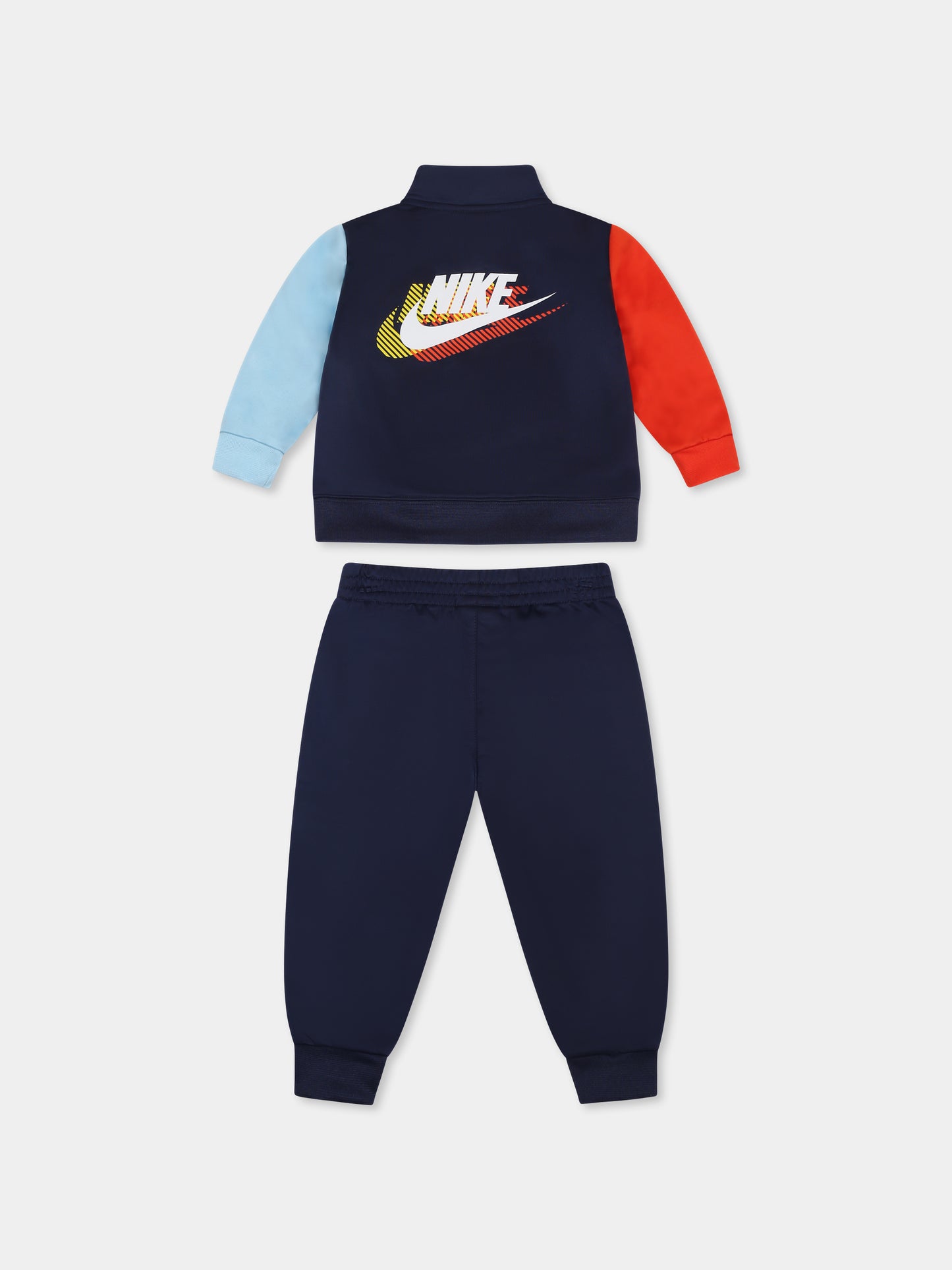 Completo blu per neonato con logo e stampa,Nike,66K470 U90