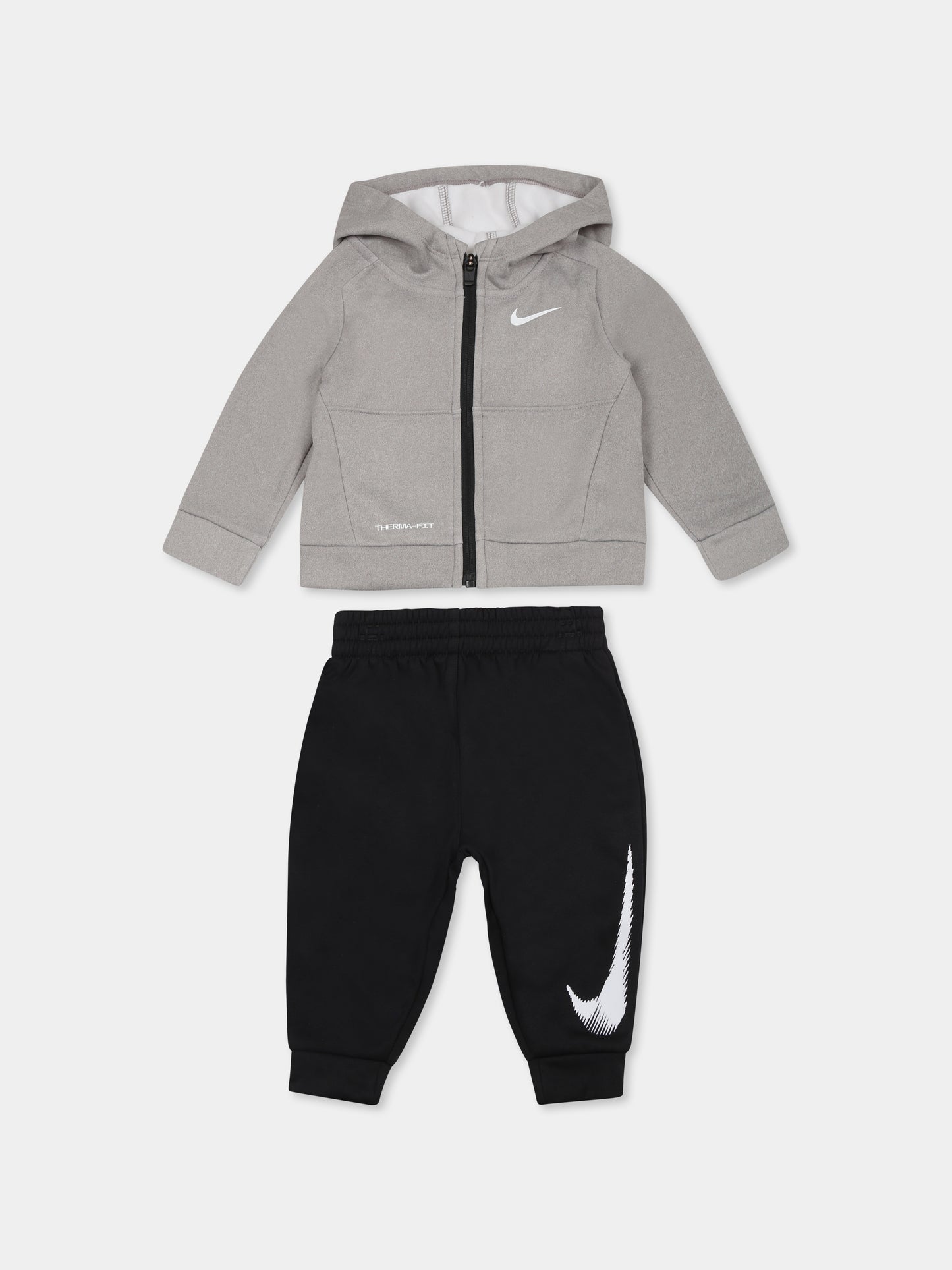 Completo grigio per neonato con swoosh,Nike,66L187 023