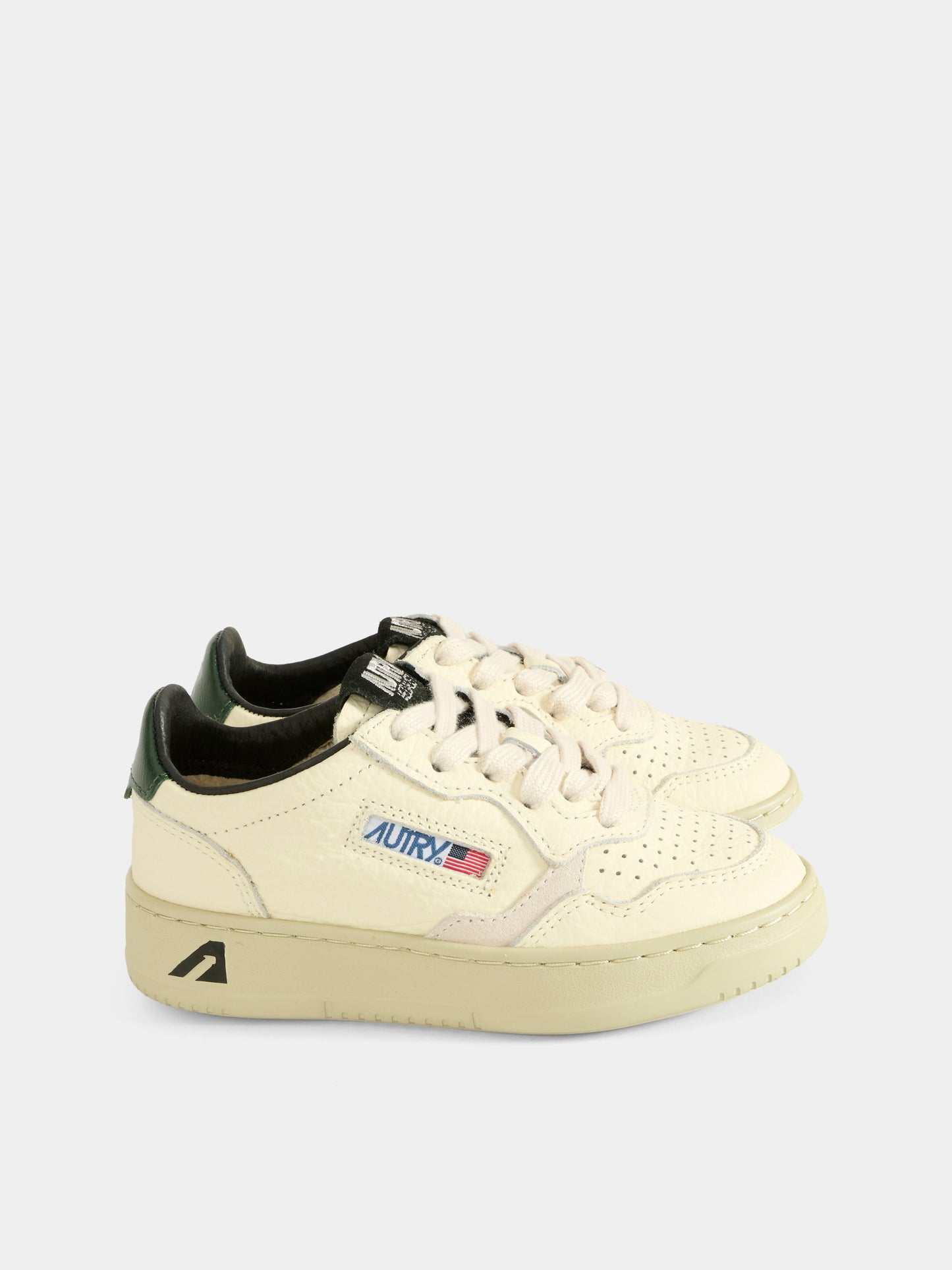 Sneakers avorio per bambini con logo,Autry,KULK NU07