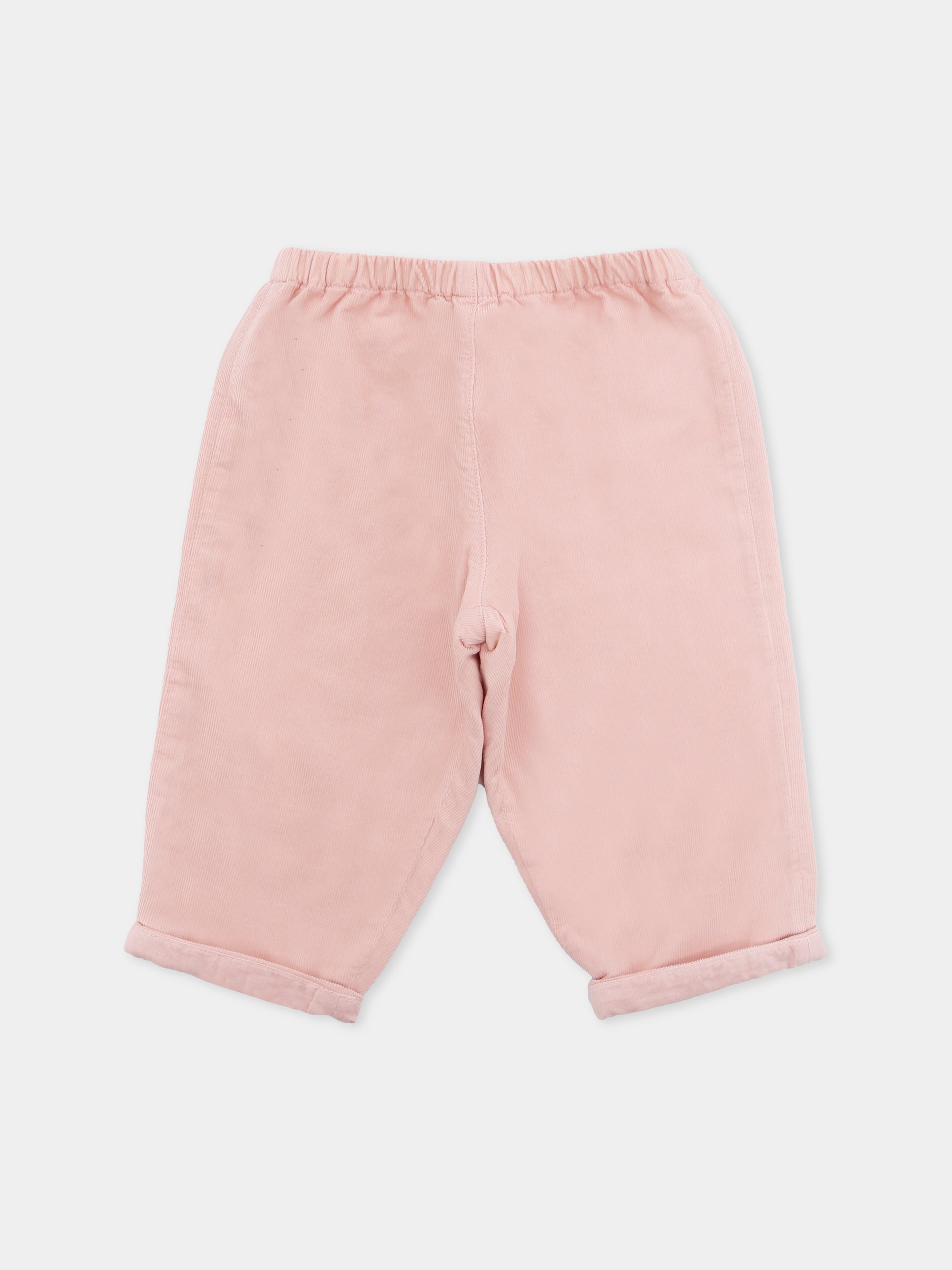 Pantaloni rosa per neonata con ciliegia,Bonpoint,W05XPAW00002 023A