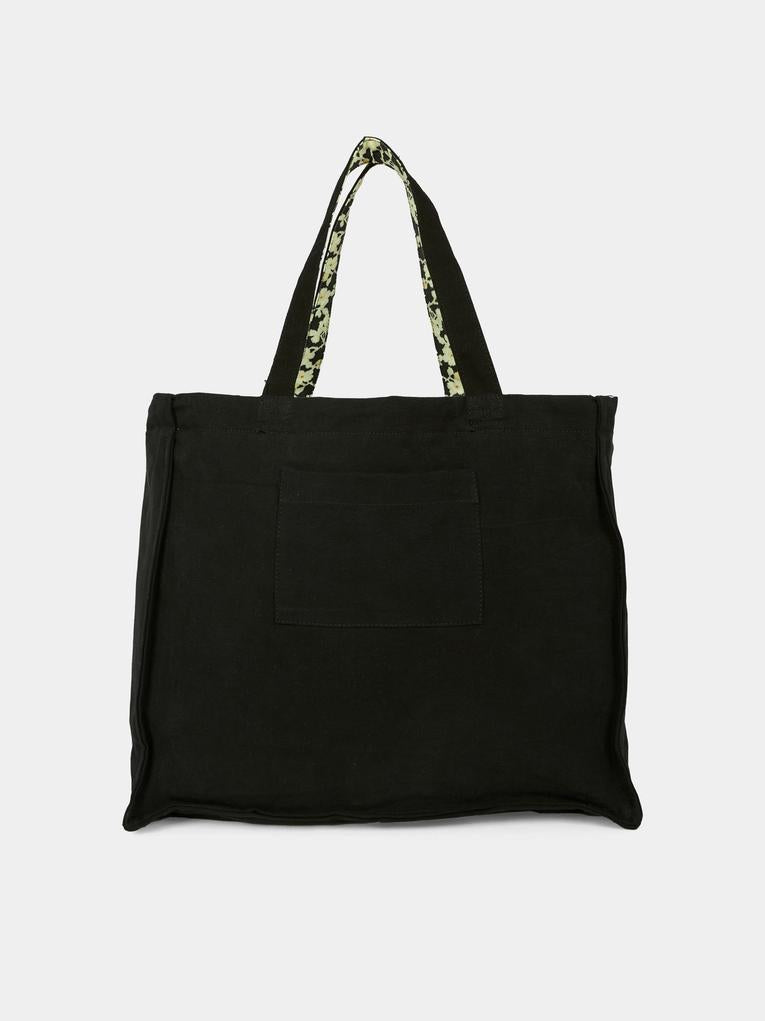 Borsa reversibile nera per bambina con stampa floreale,Bonpoint,P05GBAW00001 599C