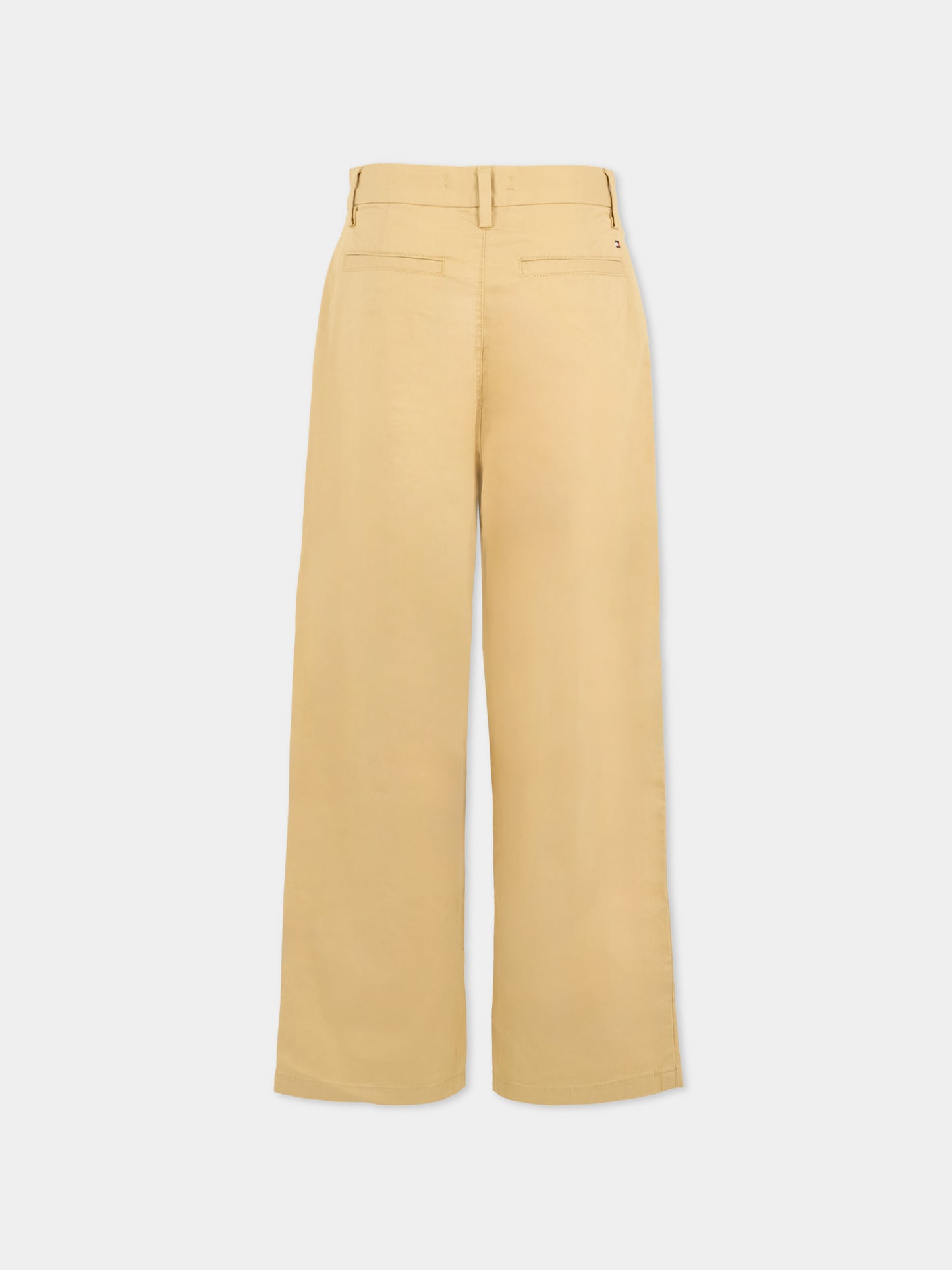 Pantaloni beige per bambino con bandierina,Tommy Hilfiger Junior,25CTHKB0KB09780 AB9