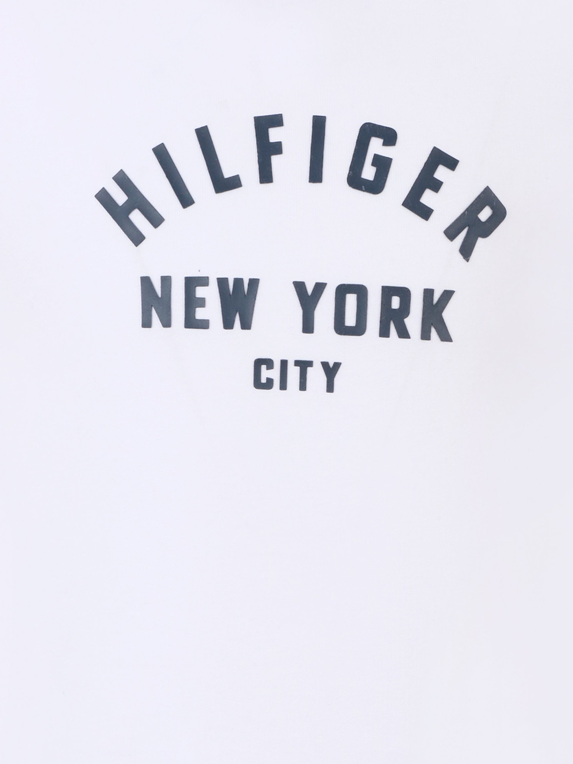 T-shirt bianca per bambino con logo blu,Tommy Hilfiger Junior,25CTHKB0KB09800 YBR