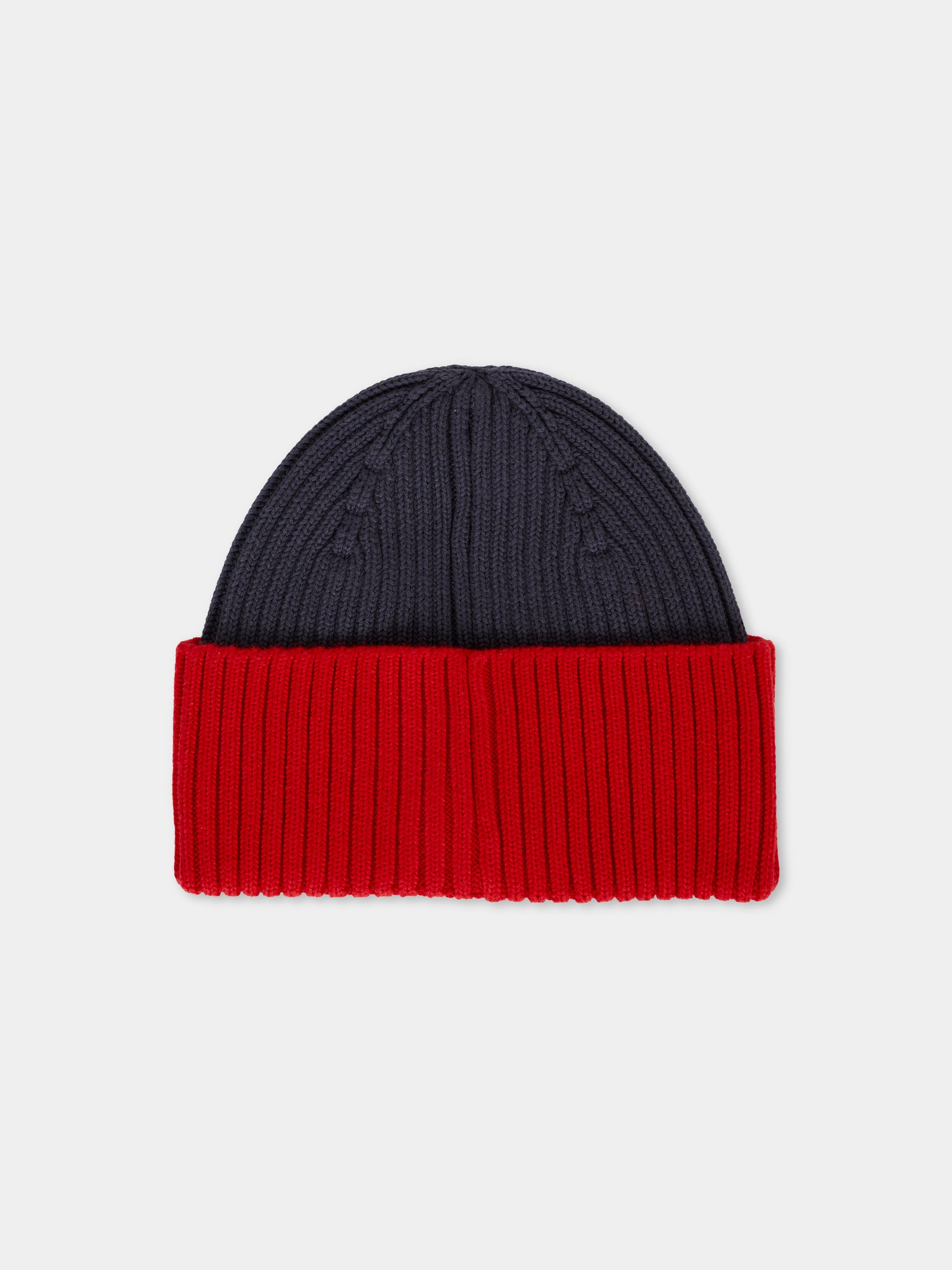 Berretto blu per bambino con patch logato,Tommy Hilfiger Junior,25CTAAU0AU01981 DW6