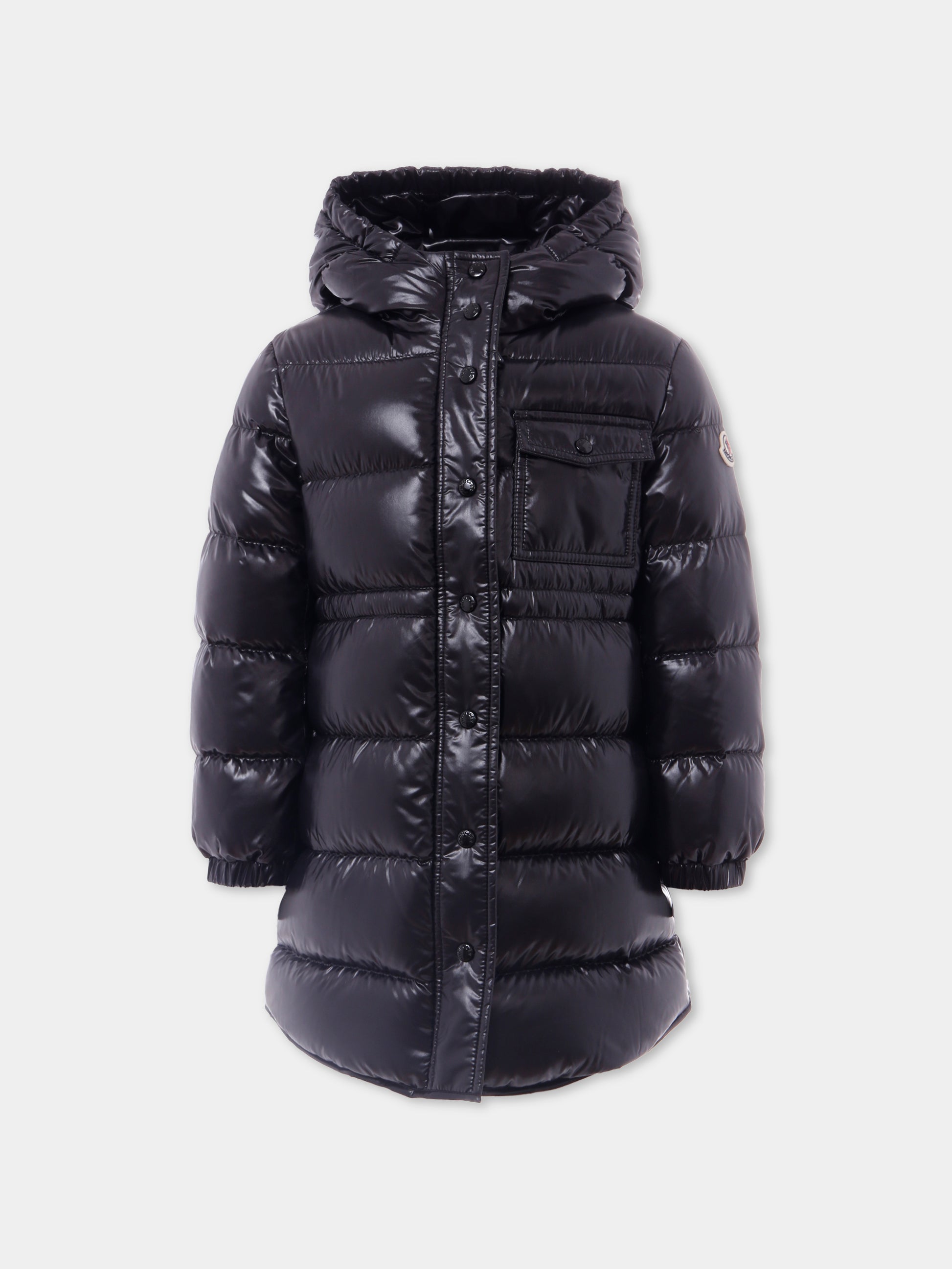Piumino Dacca nero per bambina con logo,Moncler Kids,K2954 - 1C00007 - 597Z8 999