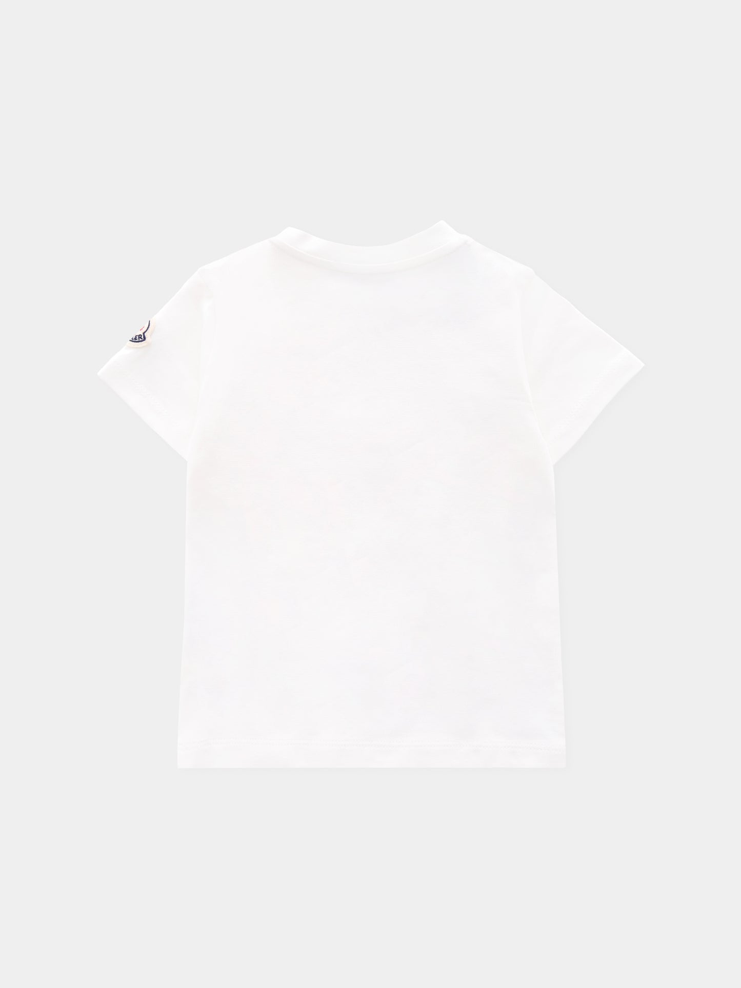 T-shirt bianca per neonati con logo ricamato,Moncler Kids,K2951 - 8C00005 - 89AUM 034