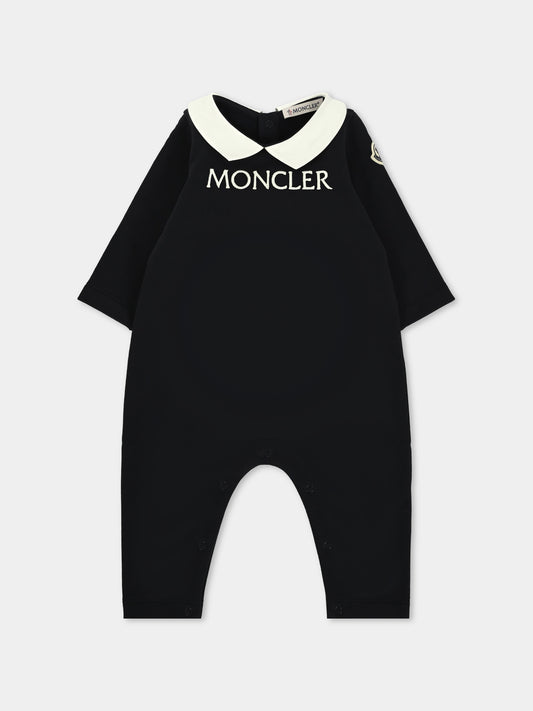 Tutina blu per neonato con logo,Moncler Kids,K2951 - 8L00004 - 89A23 778