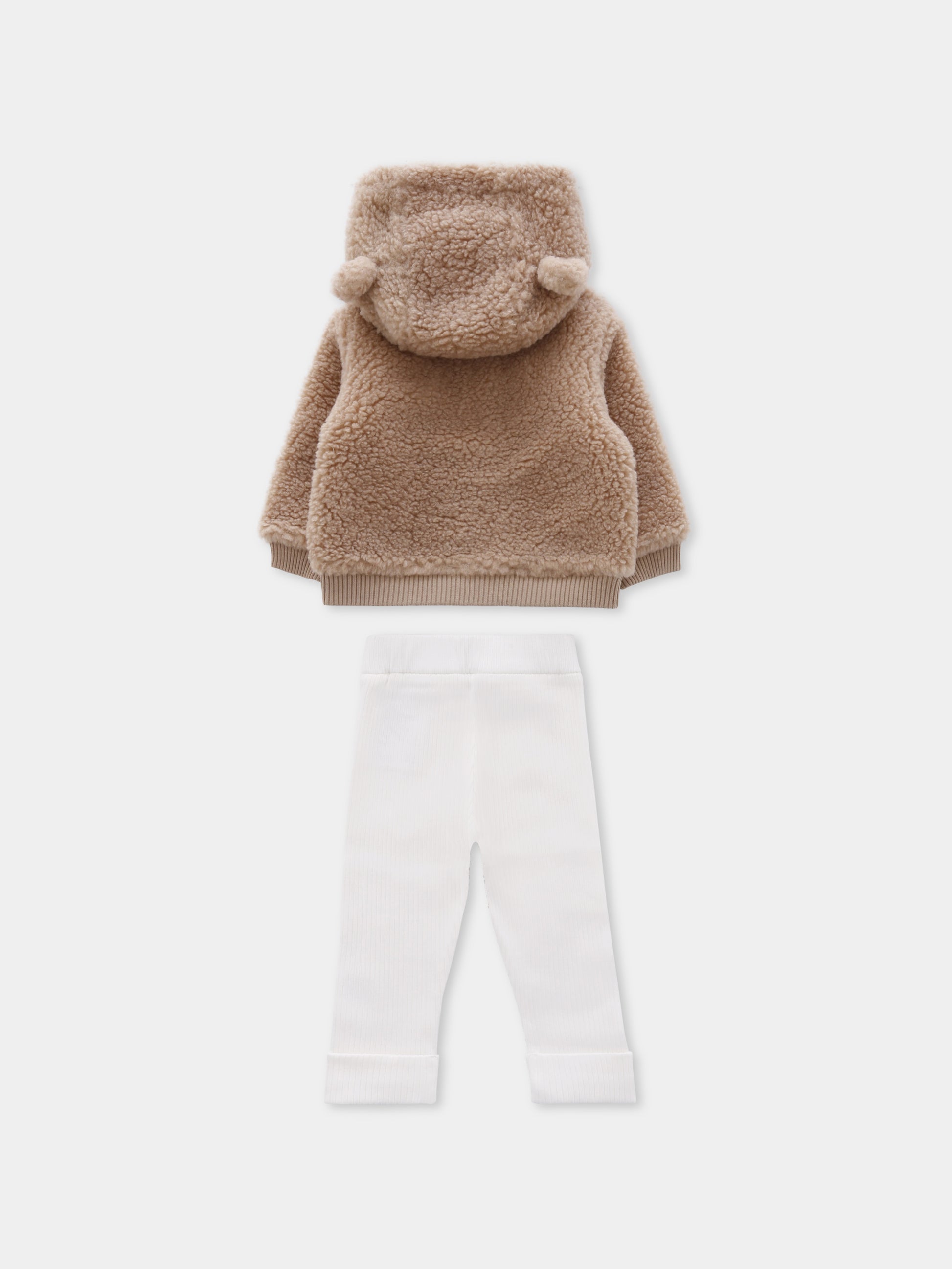 Completo beige per neonati con logo,Moncler Kids,K2951 - 8M00003 - 89A3X 239
