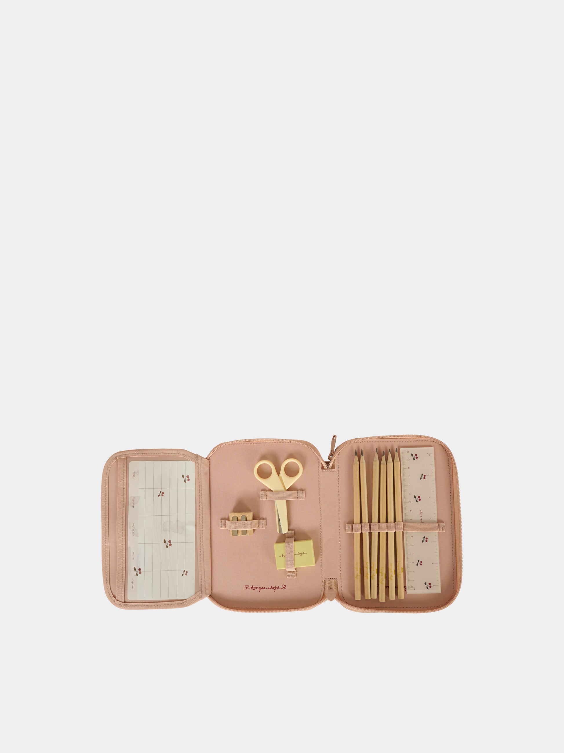 Astuccio rosa per bambina con ciliegie,Konges Sløjd,KS103456 MAHOGANY ROSE