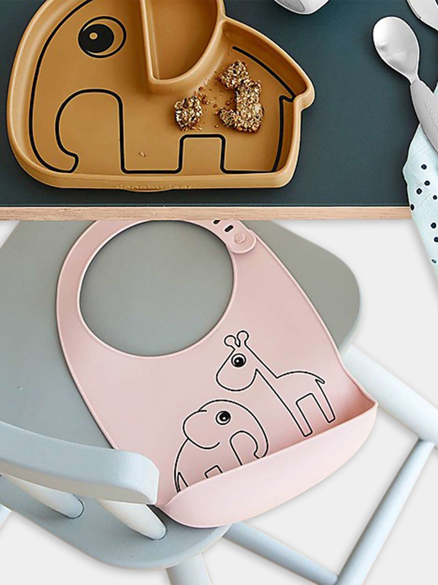 Bavaglino rosa per neonata con tasca,Done By Deer,DD-1309891