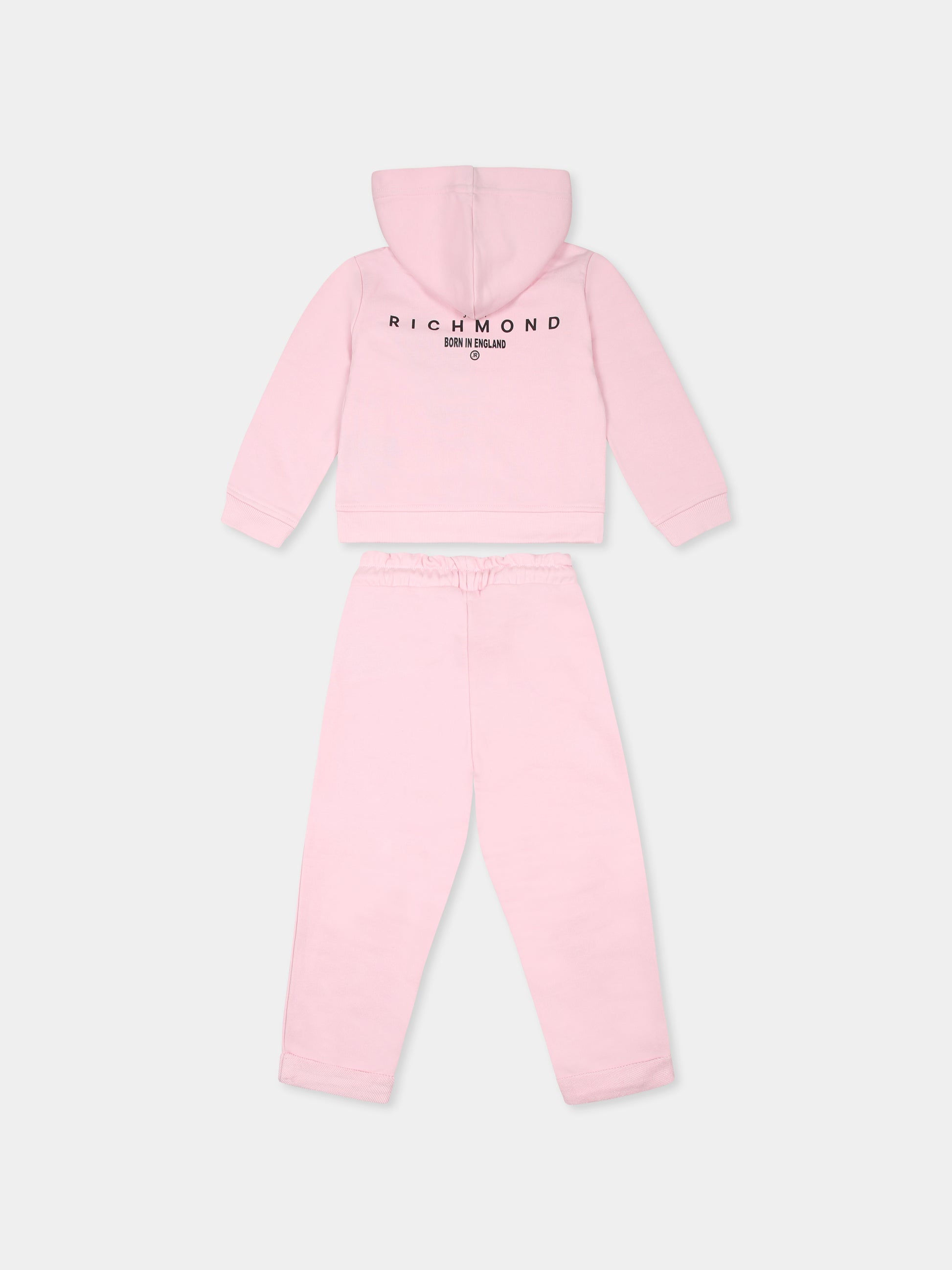 Completo rosa per neonata con logo,Richmond,RIA24003CF PINK