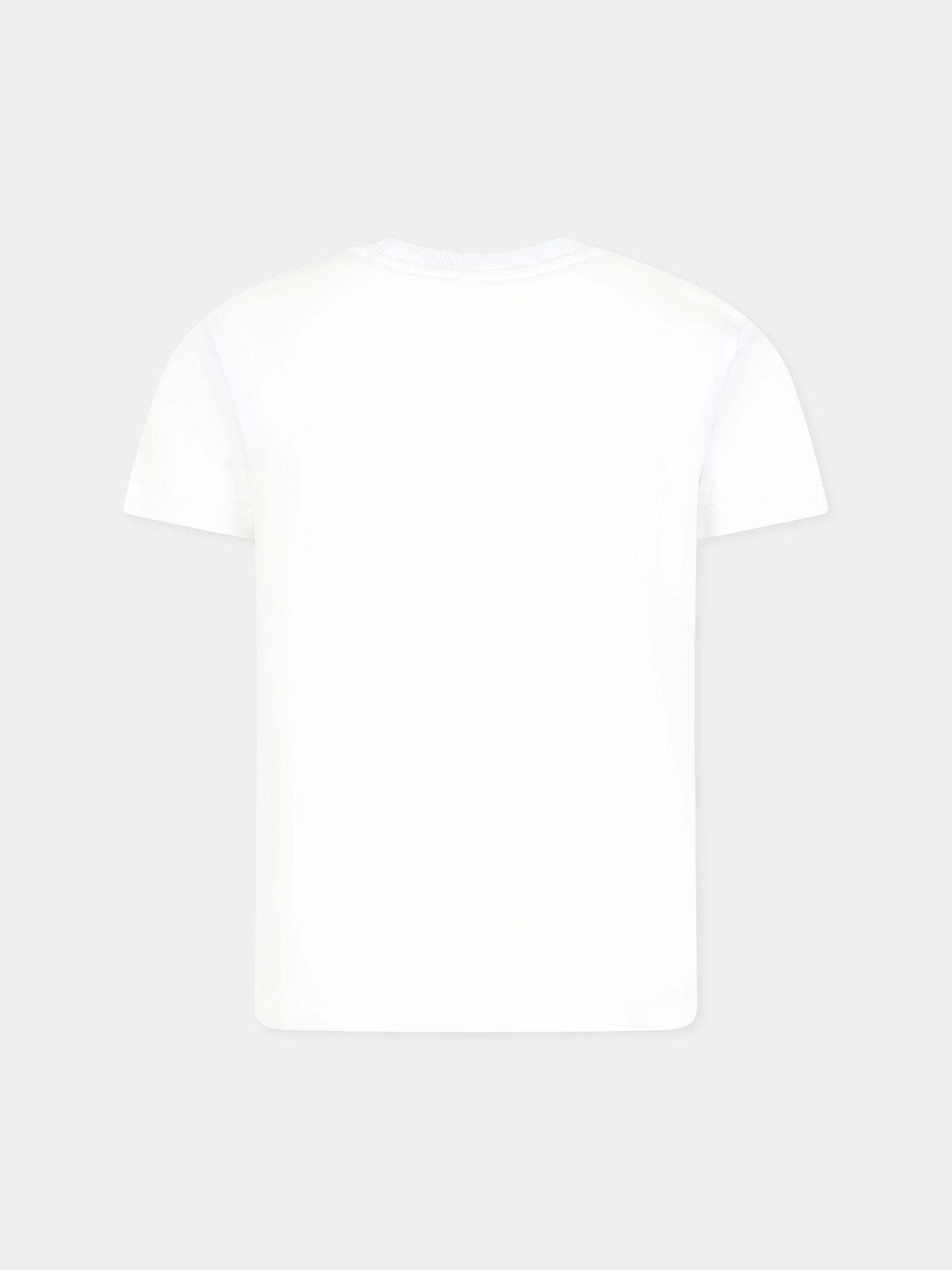 T-shirt bianca per bambini con Teddy Bears,Moschino Kids,HWM04K LAA01 10063