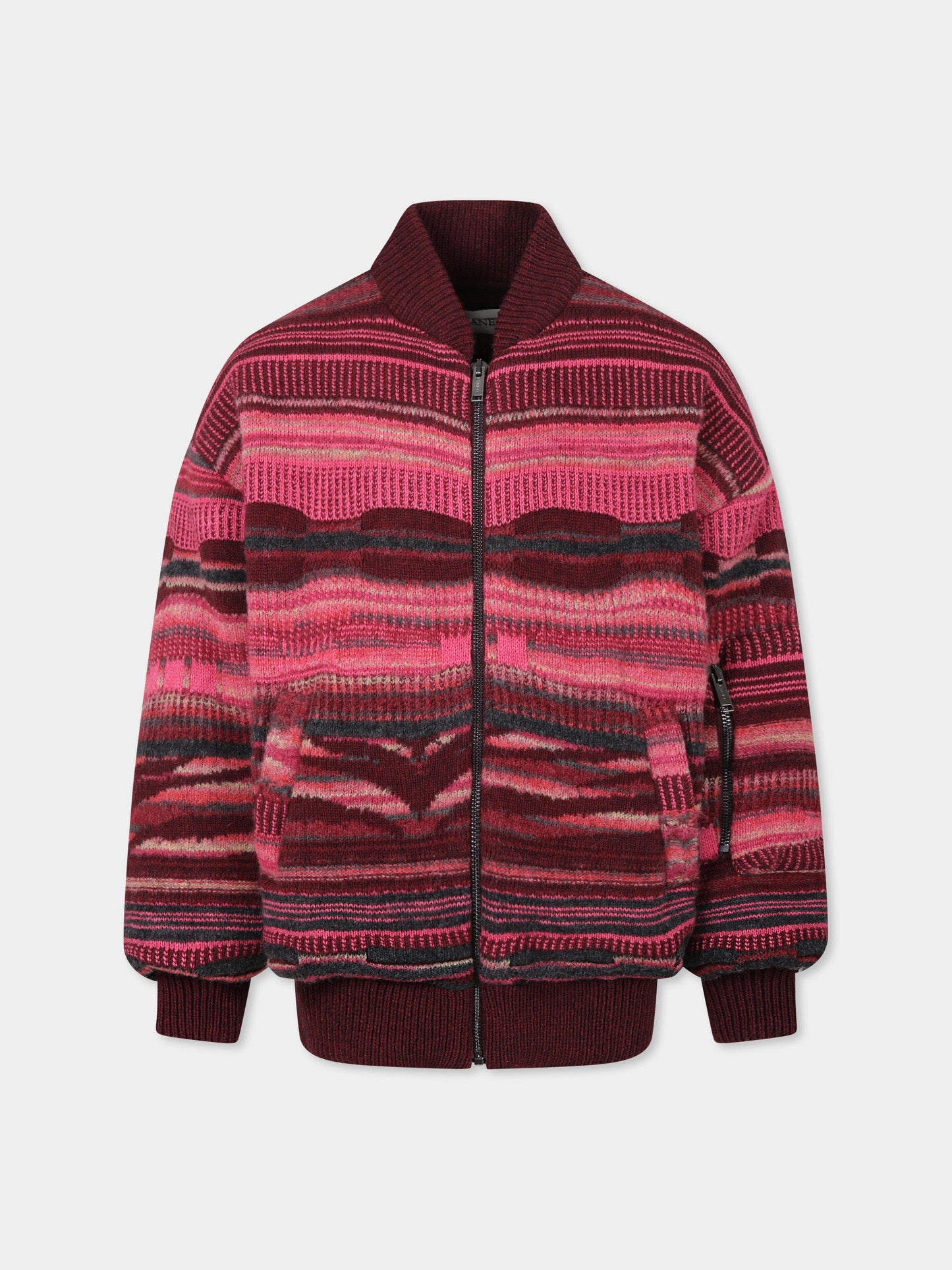 Bomber multicolor per bambina con patch logato,Laneus Kids,F5LKJGKJ062 039