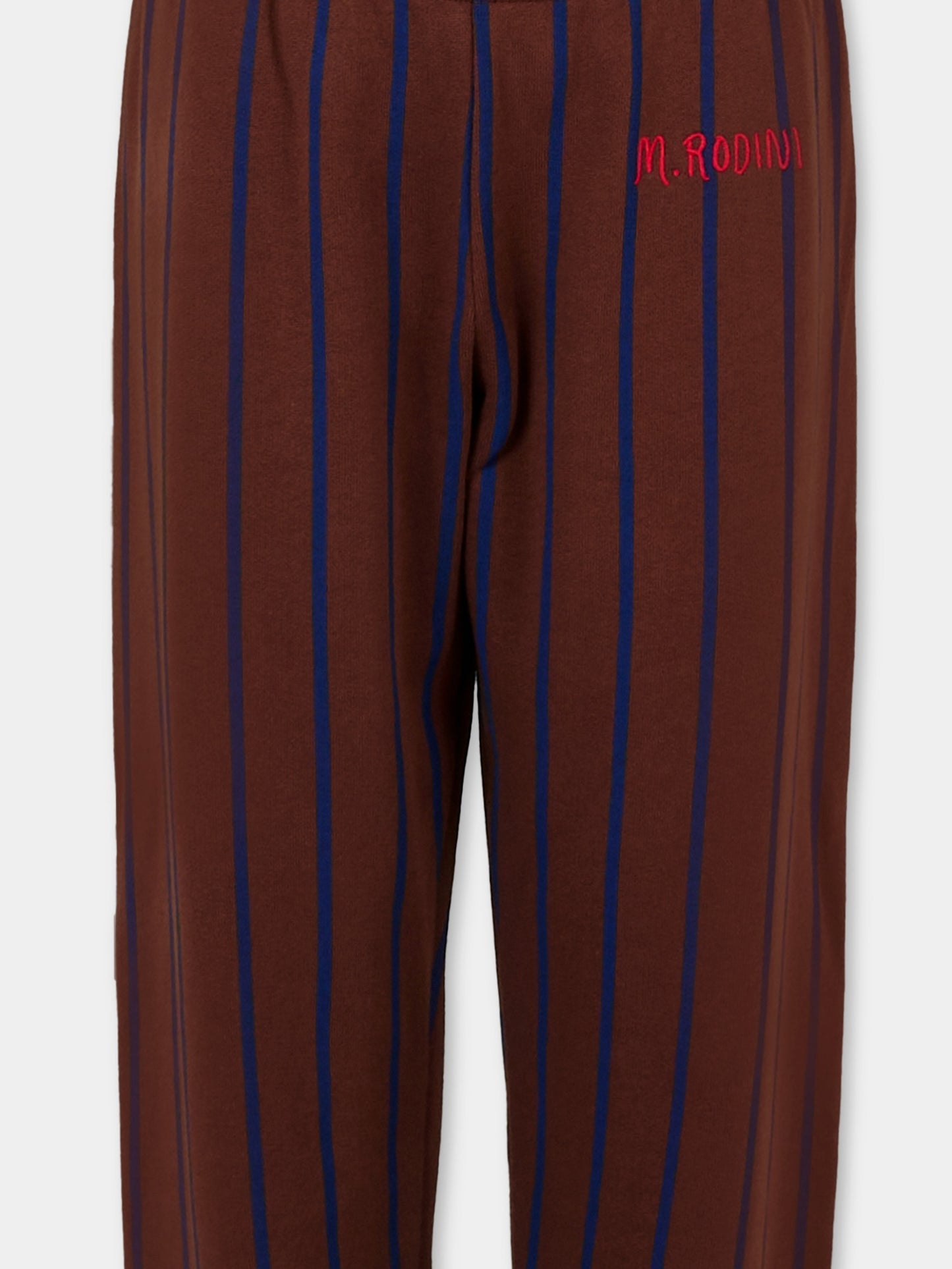 Pantaloni marroni per bambino con logo,Mini Rodini,2523013416