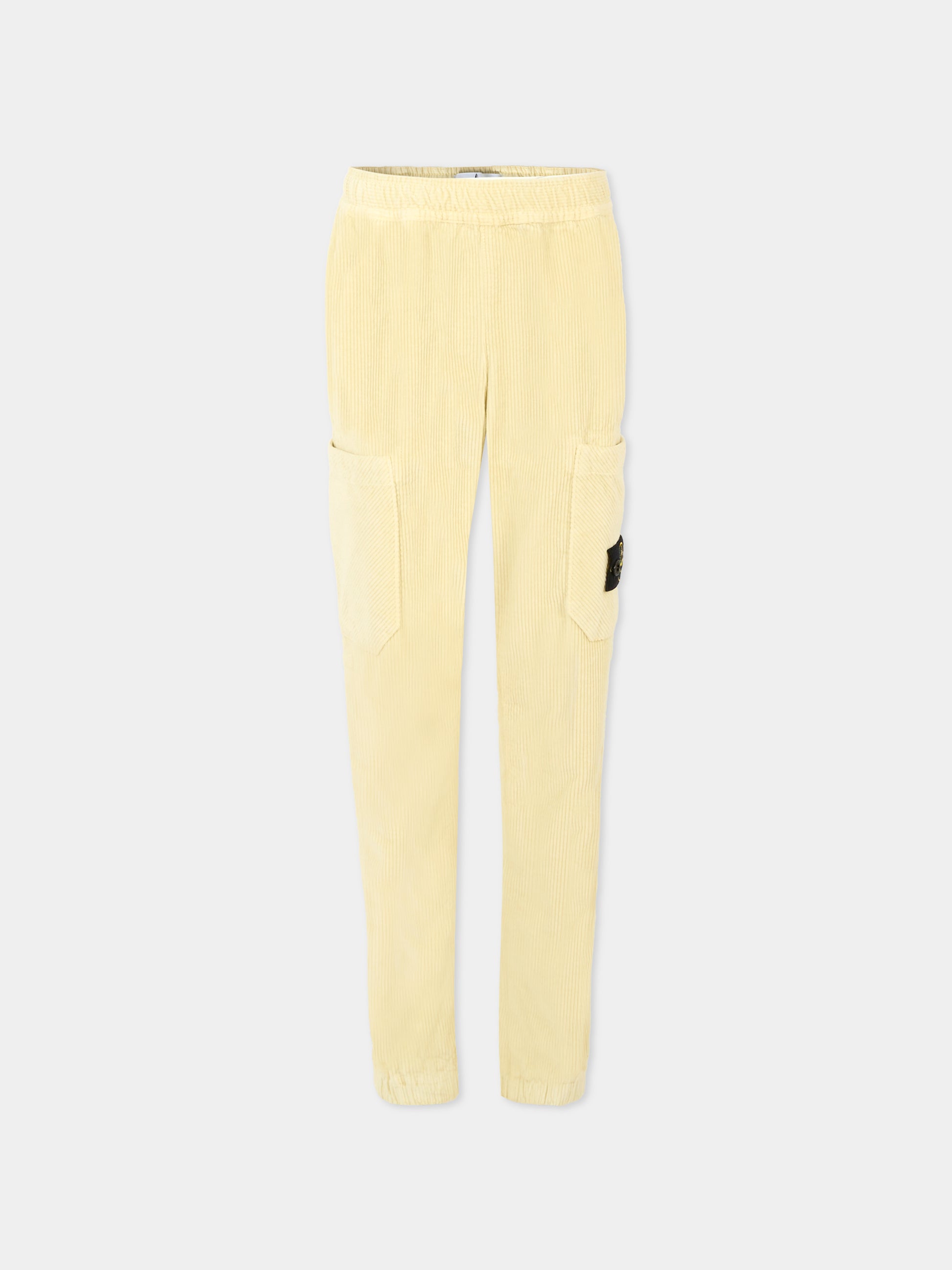 Pantaloni gialli per bambino con logo,Stone Island Junior,K2S16 3100005 S0199 - V0093