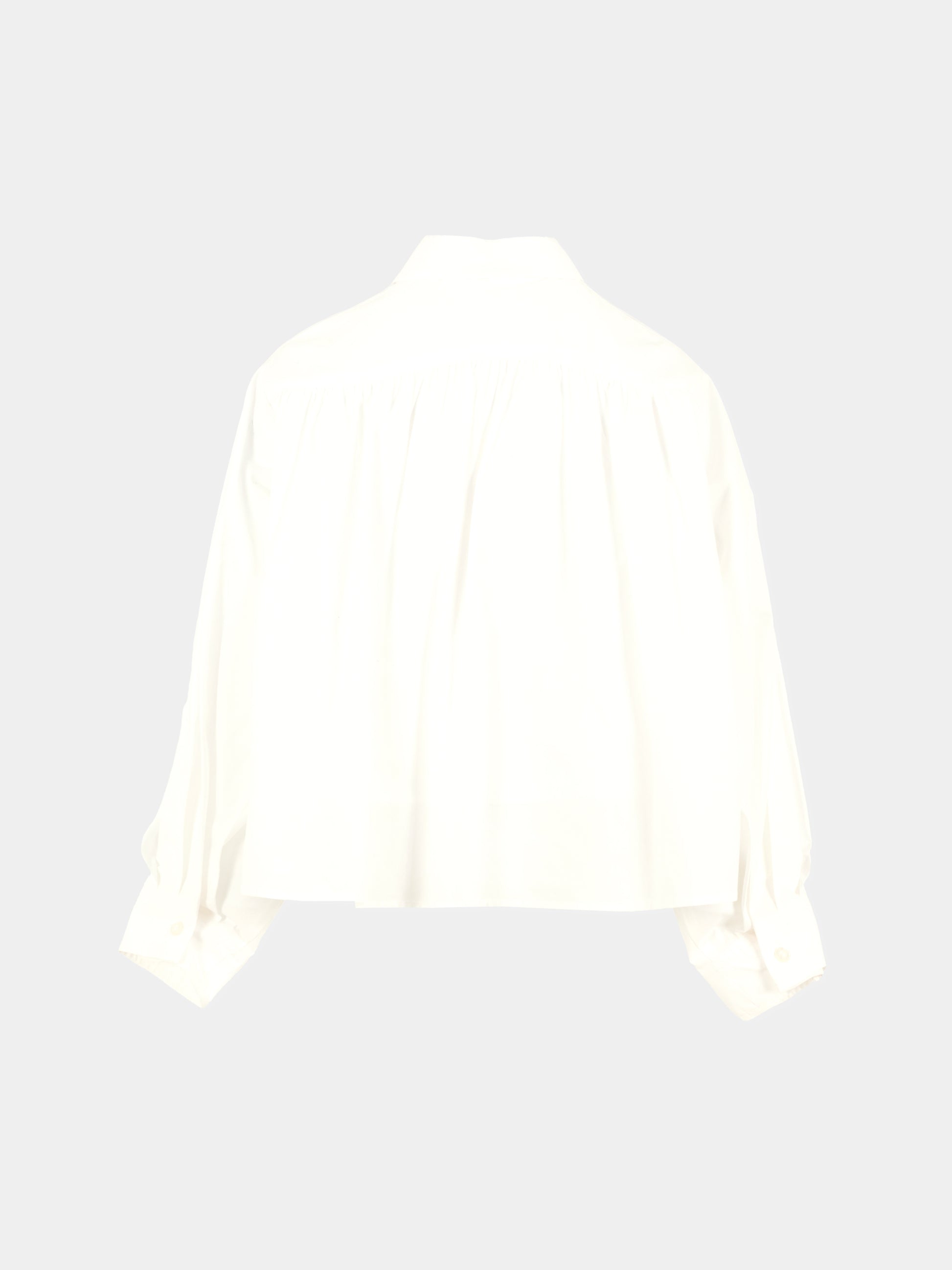 Camicia bianca per bambina con logo ricamato,Mm6 Maison Margiela,M60503-MM014-M6100