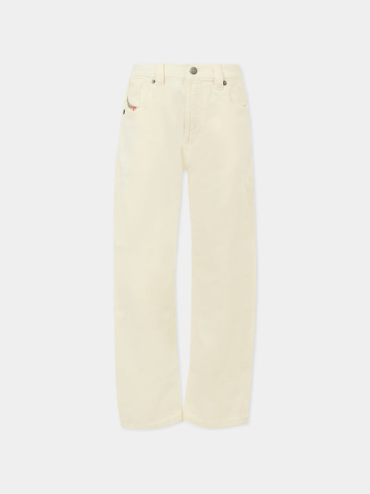 Jeans bianchi per bambino con logo,Diesel,J01934-KXBPV-K141