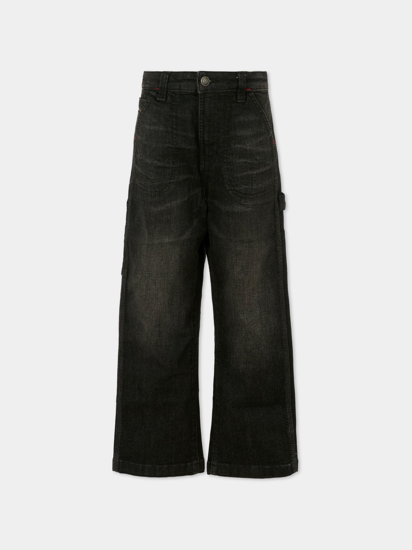 Jeans neri per bambino con logo,Diesel,J02361-KXBQQ-K02