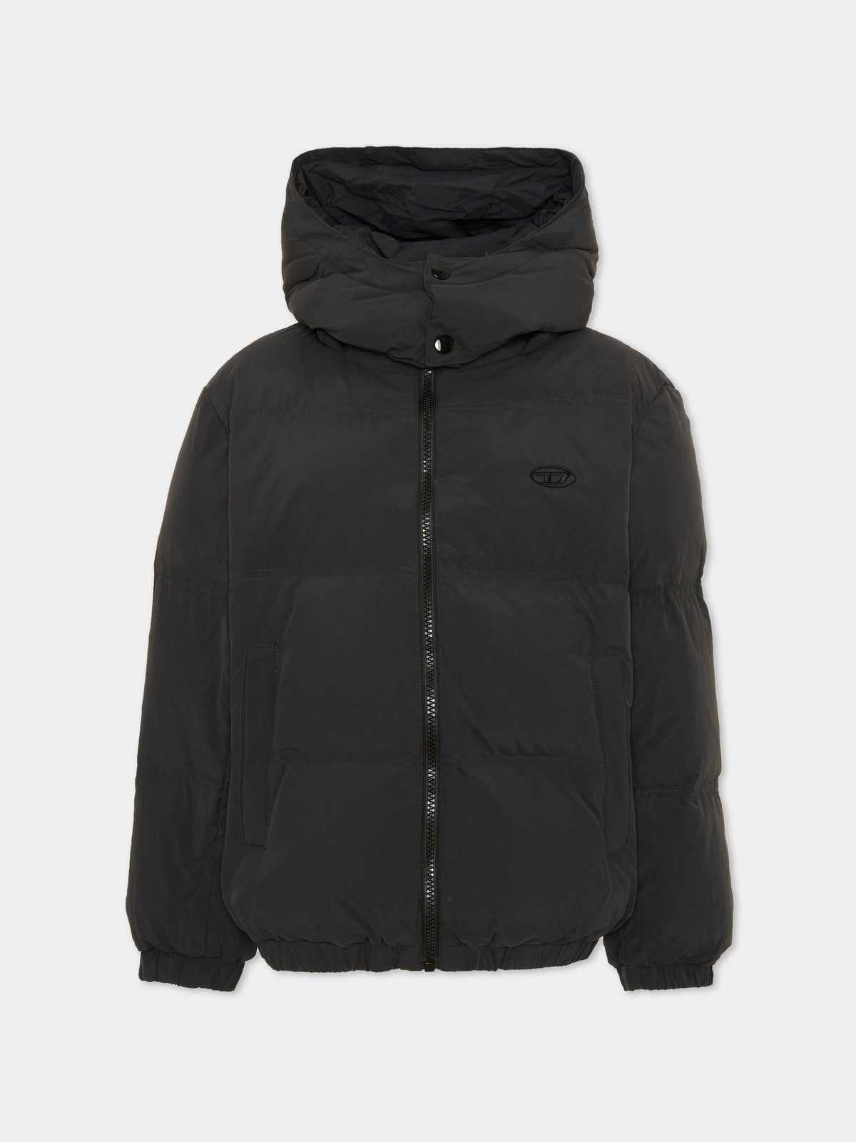 Piumino nero per bambini con logo,Diesel,J02422-KXBQ0-K900