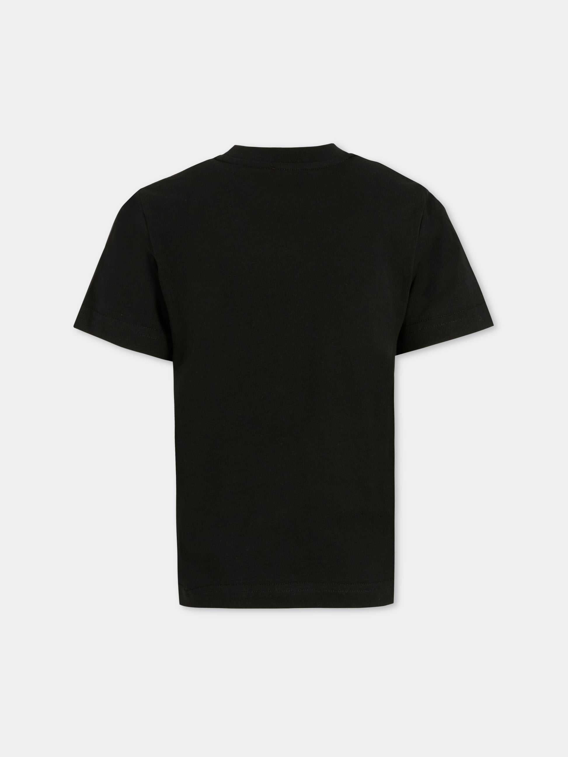 T-shirt nera per bambino con logo,Diesel,J02469-KYAUN-K900