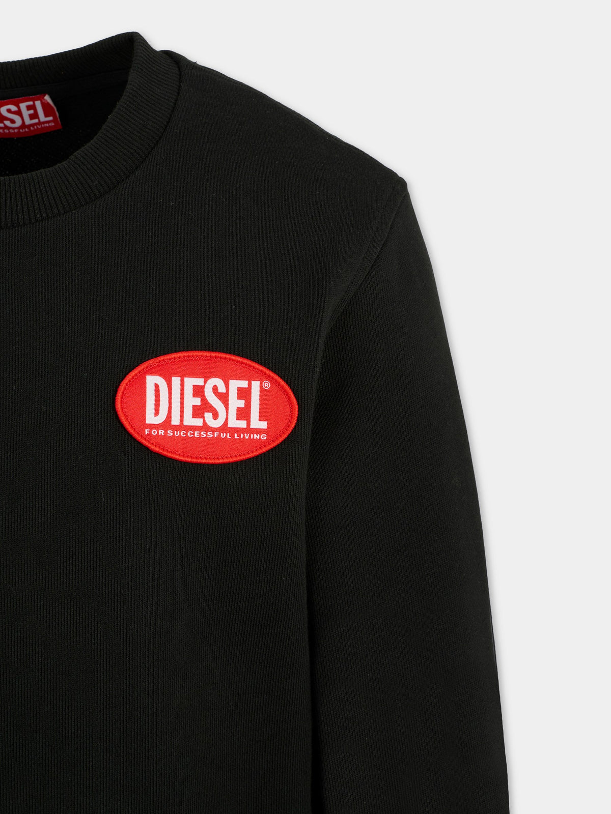 Black sweatshirt for boy with logo