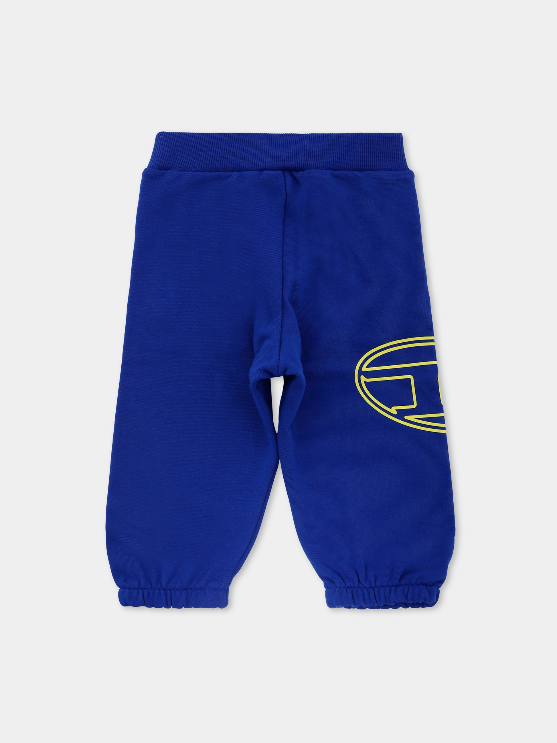 Pantaloni blu per neonato con logo,Diesel,K00693-KYAVF-K89G