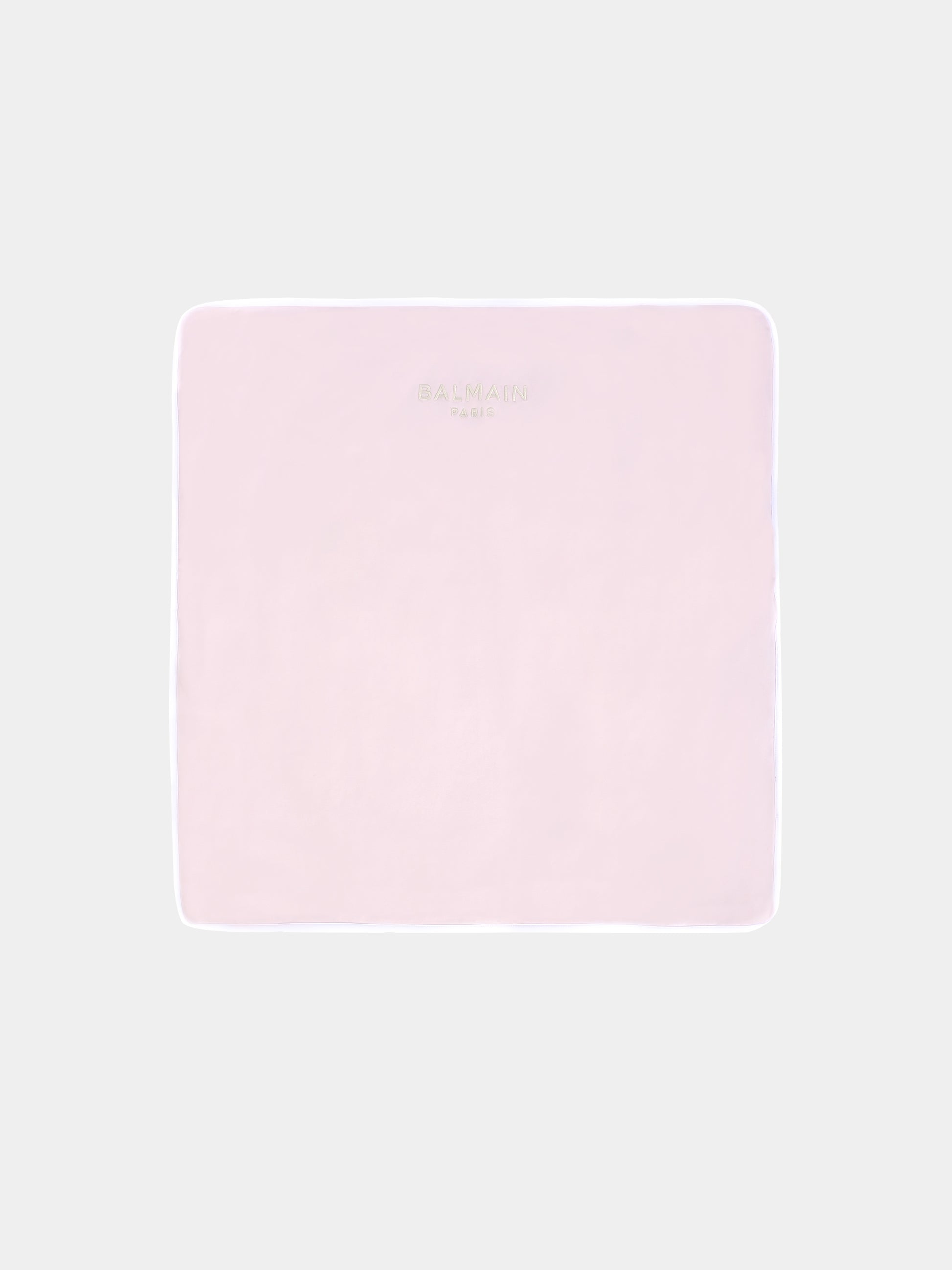 Coperta rosa per neonata con logo,Balmain Kids,BX0510-Z3278 500BG