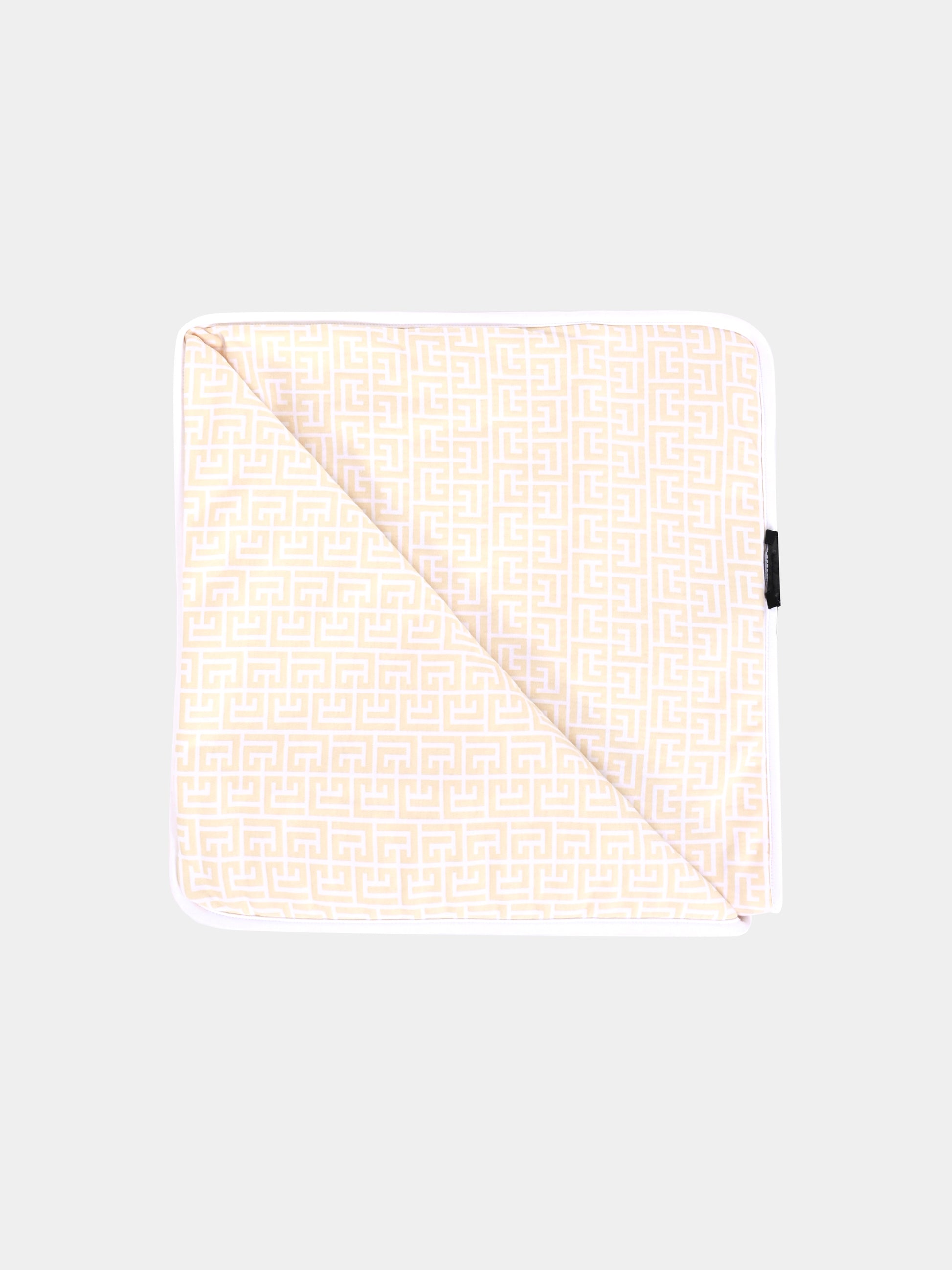 Coperta rosa per neonata con logo,Balmain Kids,BX0510-Z3278 500BG