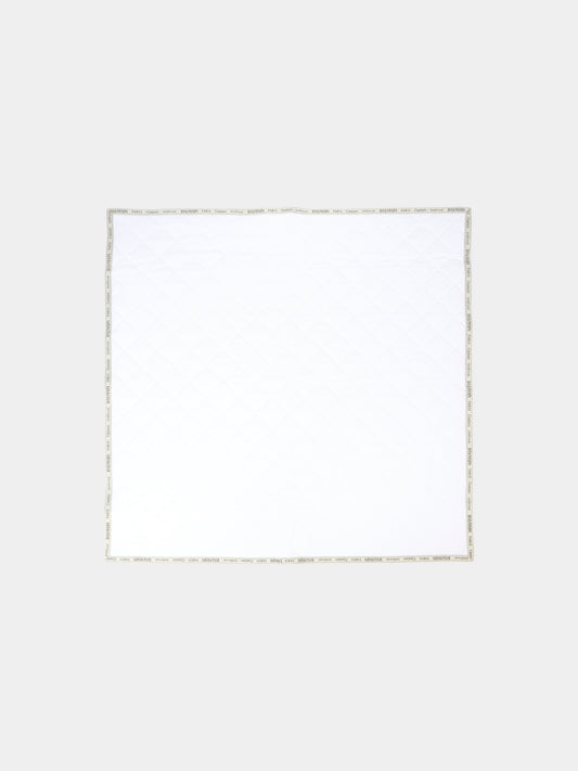 Coperta bianca per neonati con logo,Balmain Kids,BX0560-Z3384 100