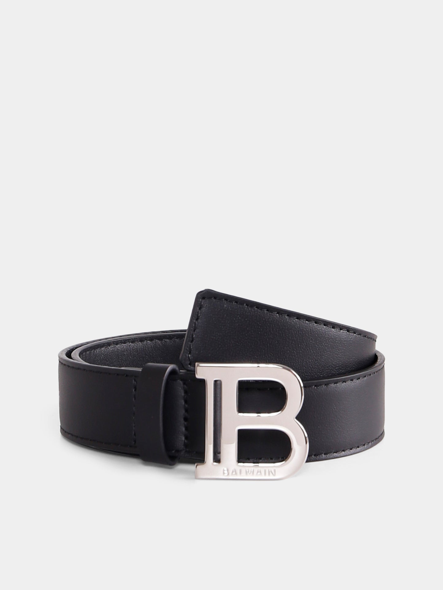 Cintura nera per bambini con logo,Balmain Kids,BX0P21-Z1371 930AG