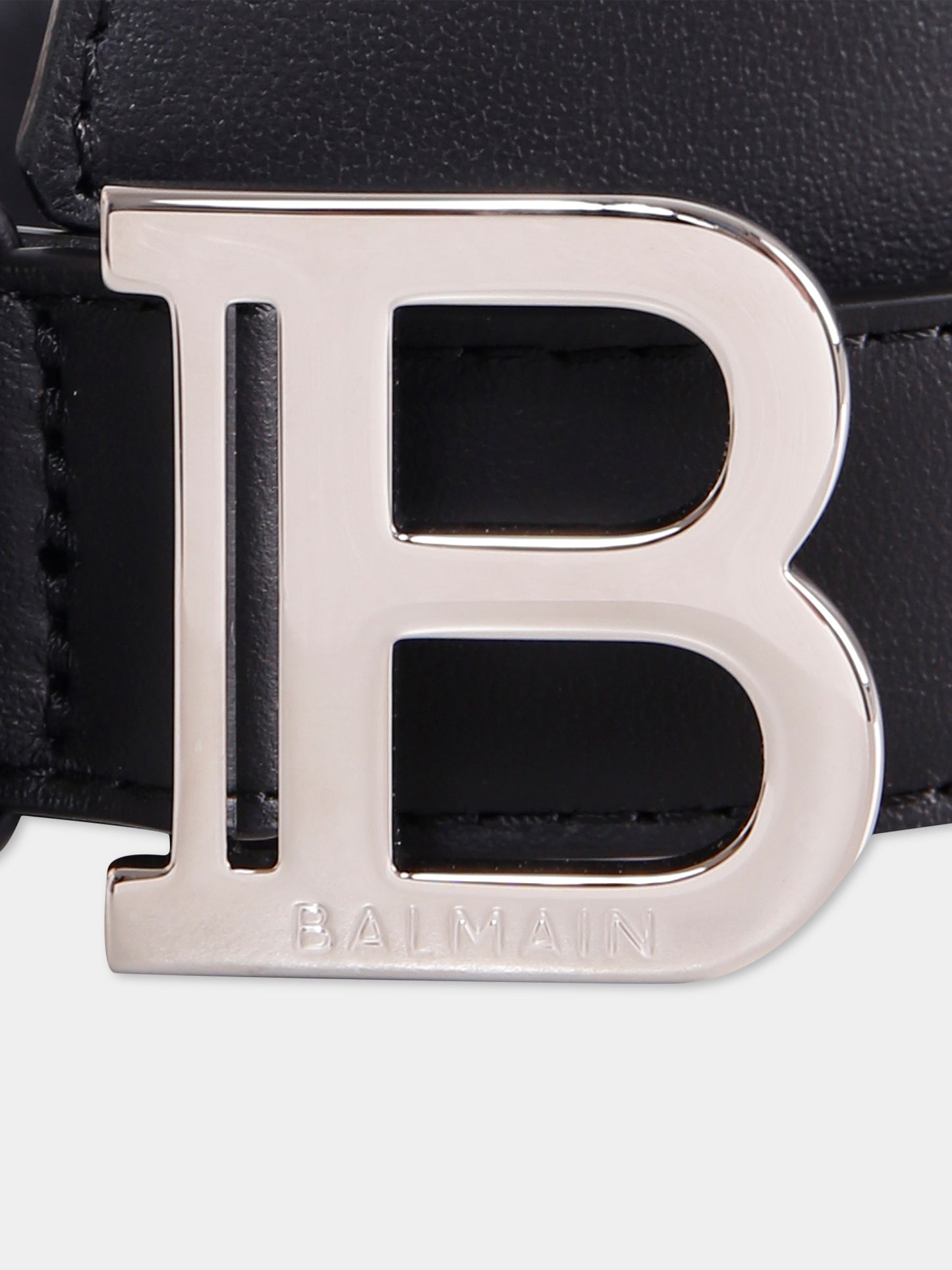 Cintura nera per bambini con logo,Balmain Kids,BX0P21-Z1371 930AG