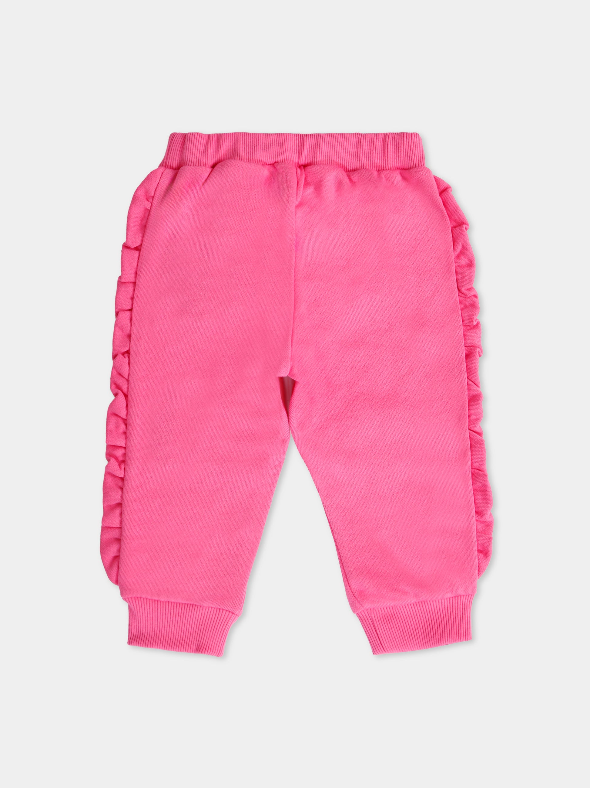 Pantaloni rosa per neonata con logo,Balmain Kids,BX6040-Z3183 51PRS
