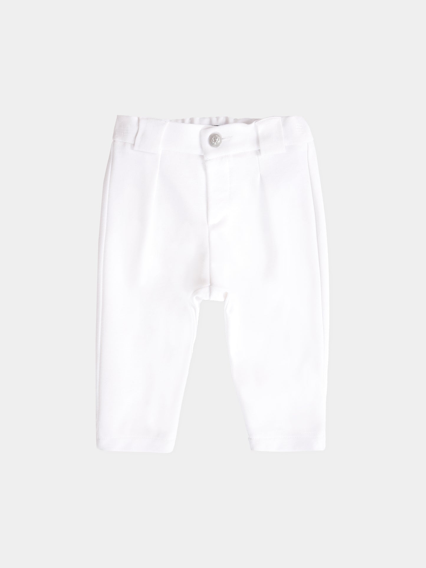 Pantaloni bianchi per neonato con logo,Balmain Kids,BX6520-J0371 100AG