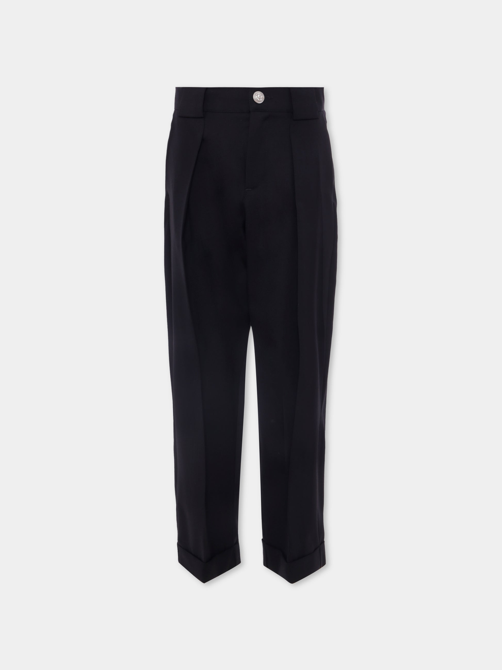 Pantaloni neri per bambino con logo,Balmain Kids,BX6P10-I0196 930AG