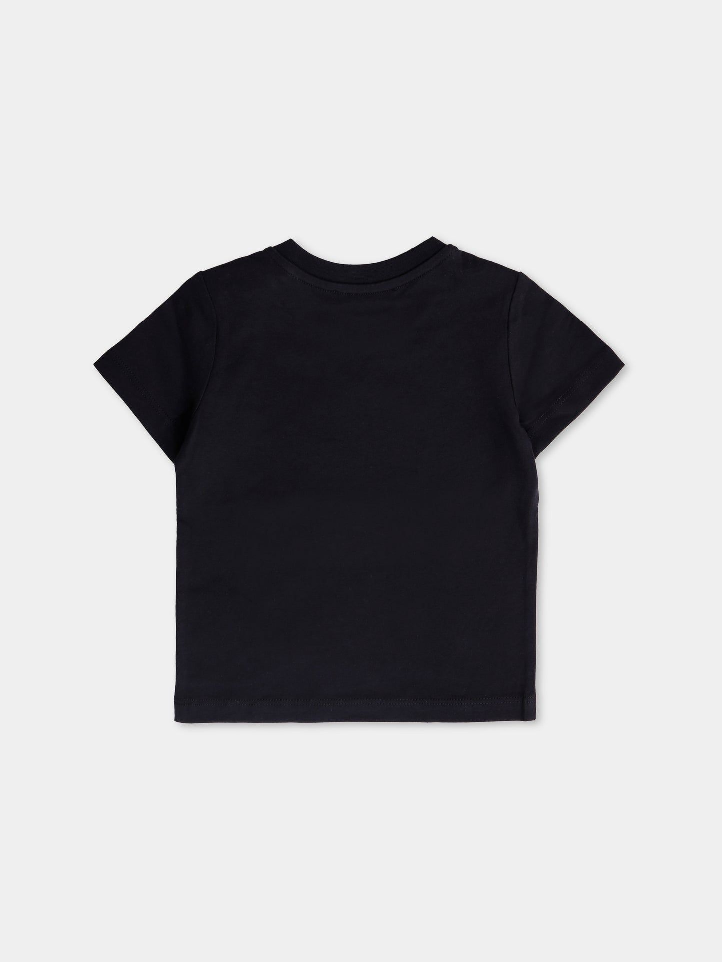 T-shirt nera per neonata con logo,Balmain Kids,BX8521-Z3186 930OR