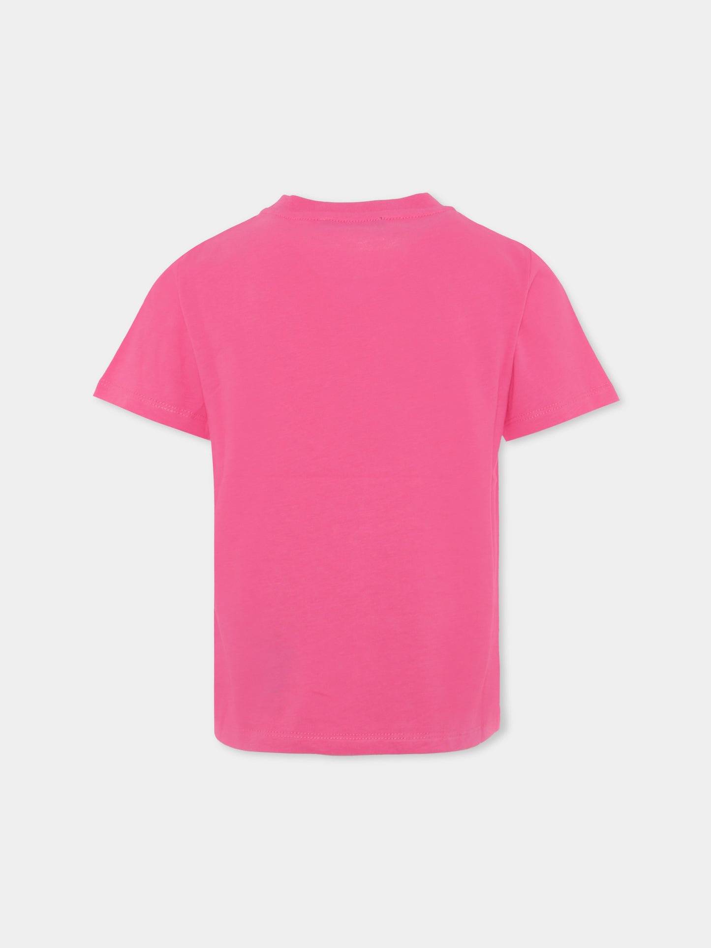 T-shirt rosa per bambina con logo,Balmain Kids,BX8P11-Z3186 51PNE