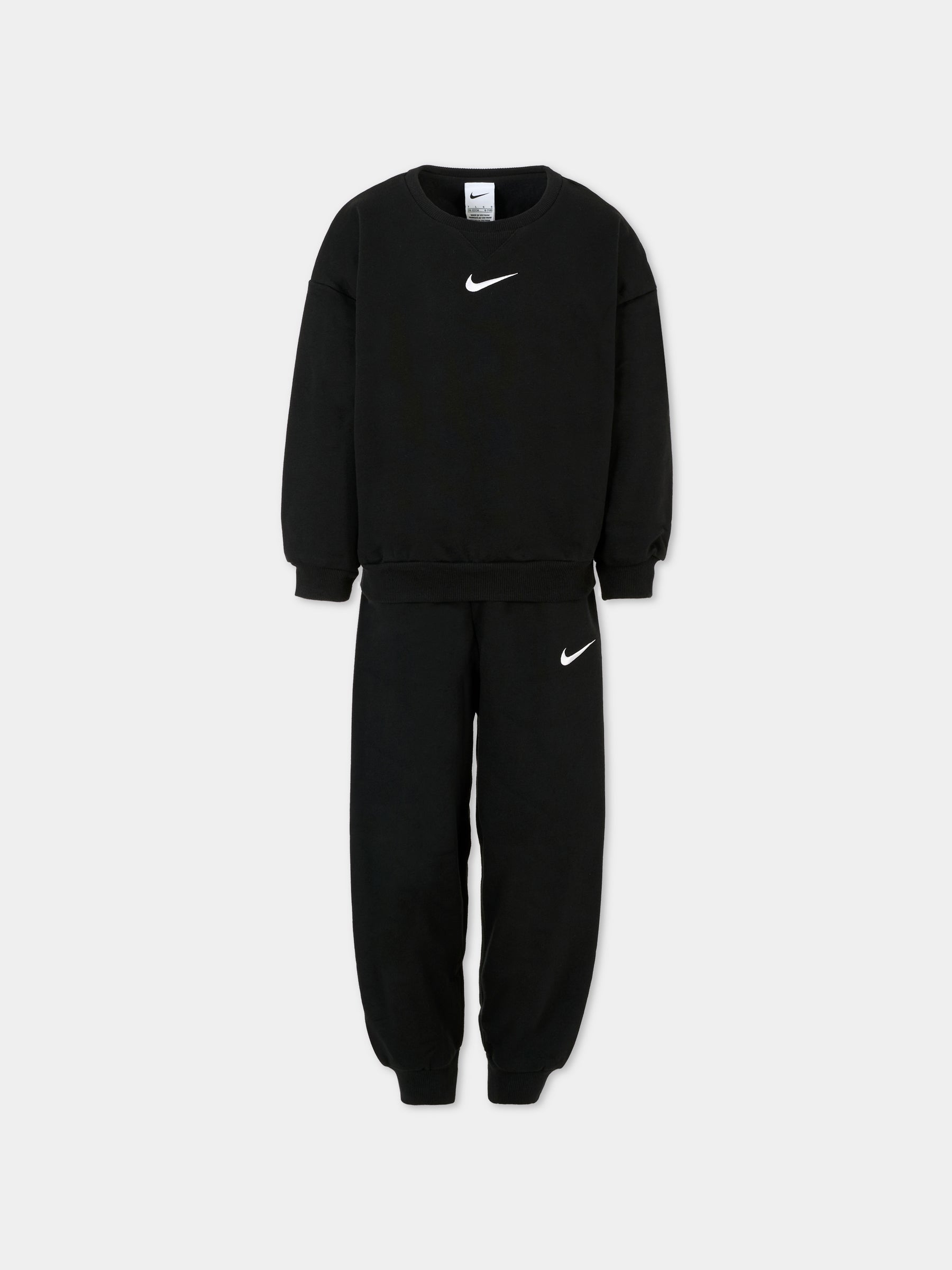 Completo nero per bambini con Swoosh bianco,Nike,86M188 023