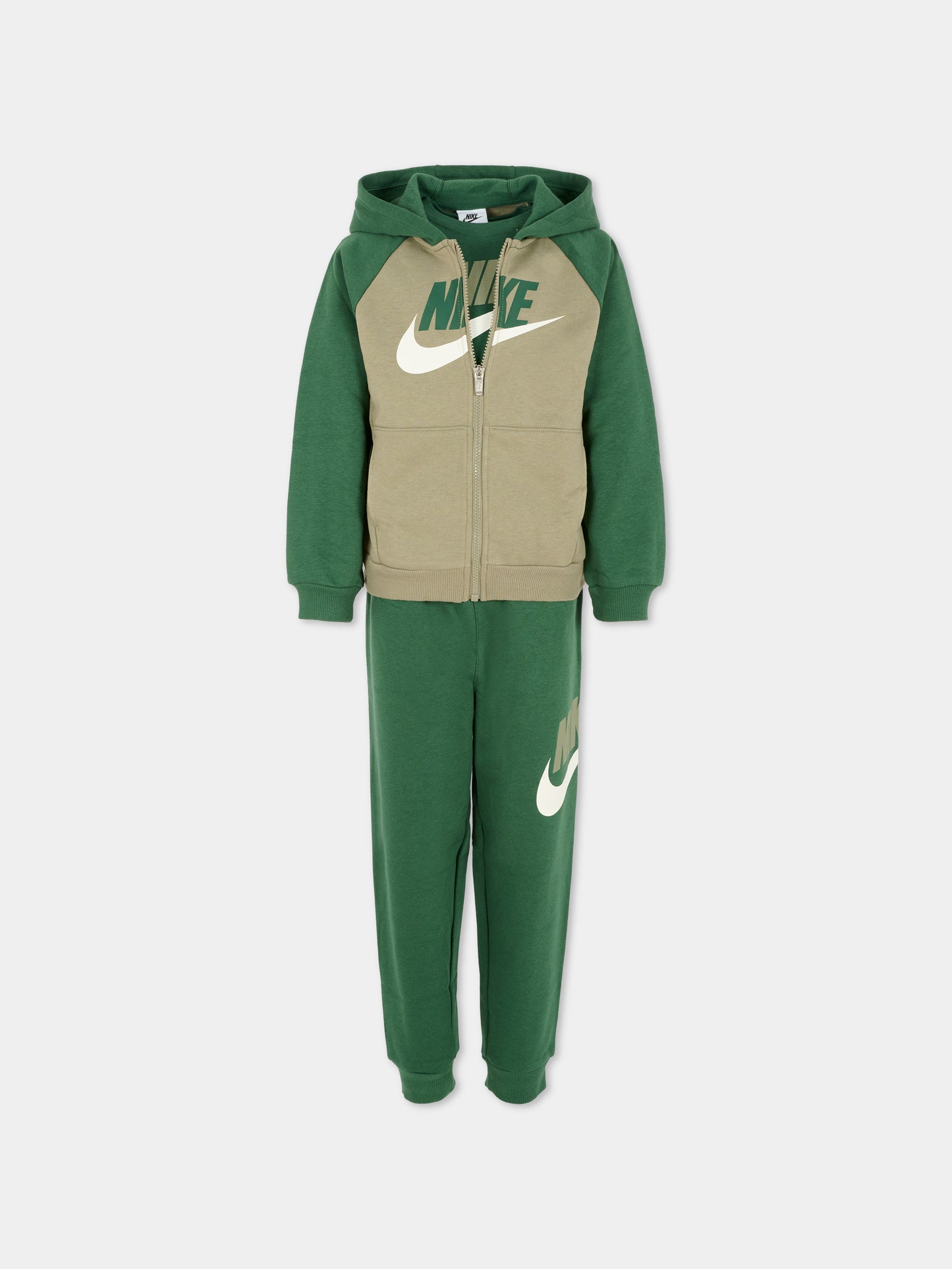 Completo verde per bambino con logo,Nike,86N341 F1J