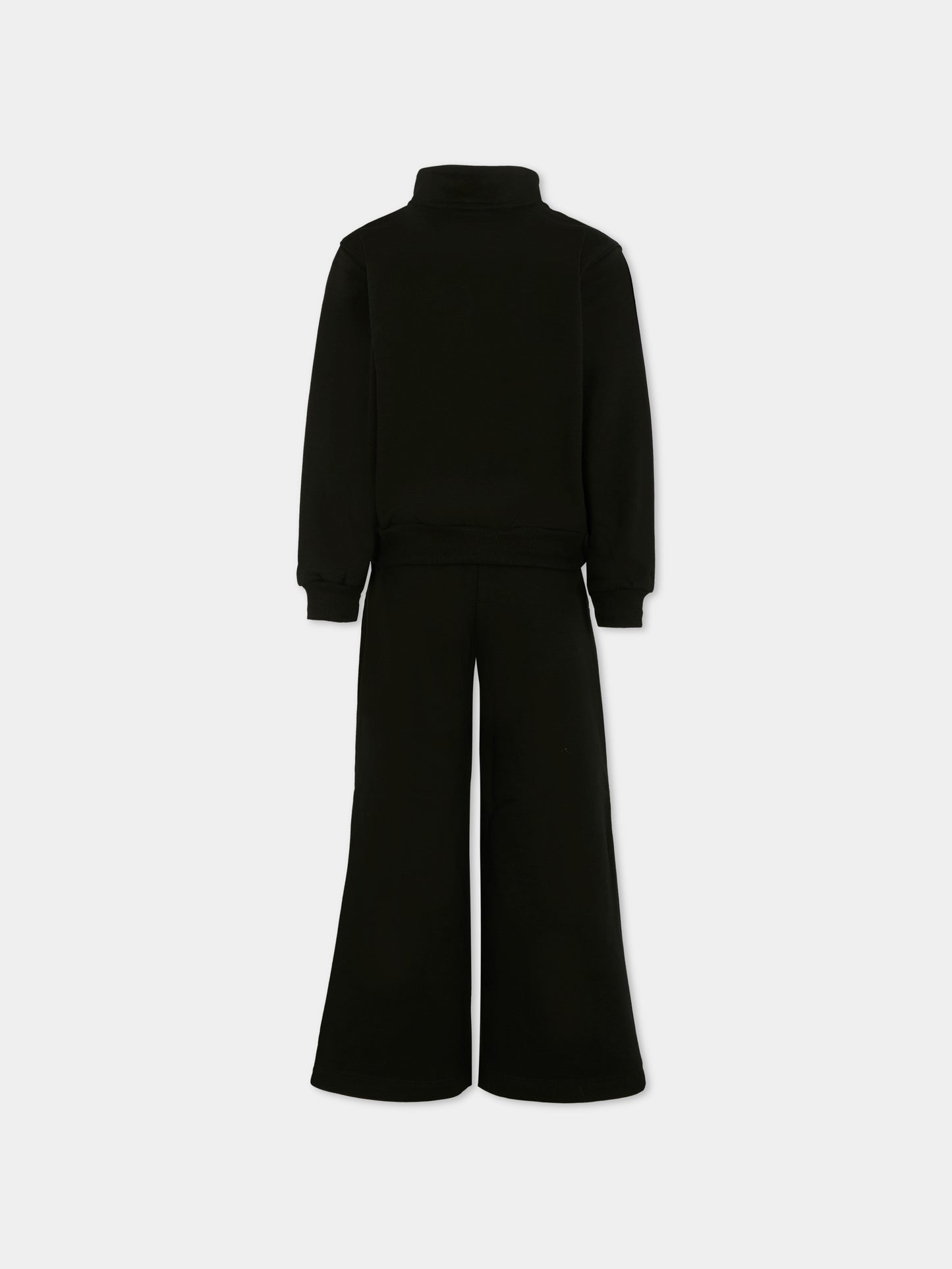 Completo nero per bambina con logo ricamato,Nike,36N265 023