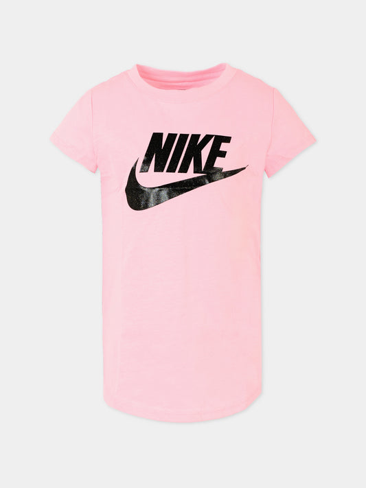 T-shirt rosa per bambina con logo,Nike,36F269 A8X