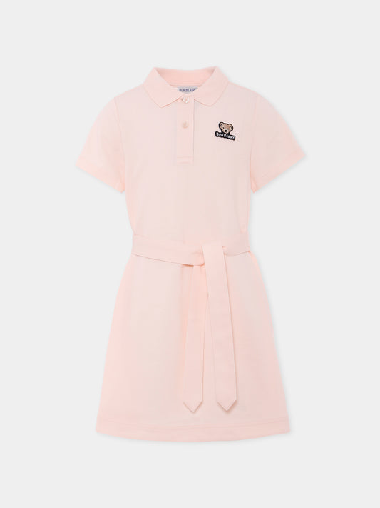 Vestito rosa per bambina con orsetto,Burberry Kids,8111906 A4651