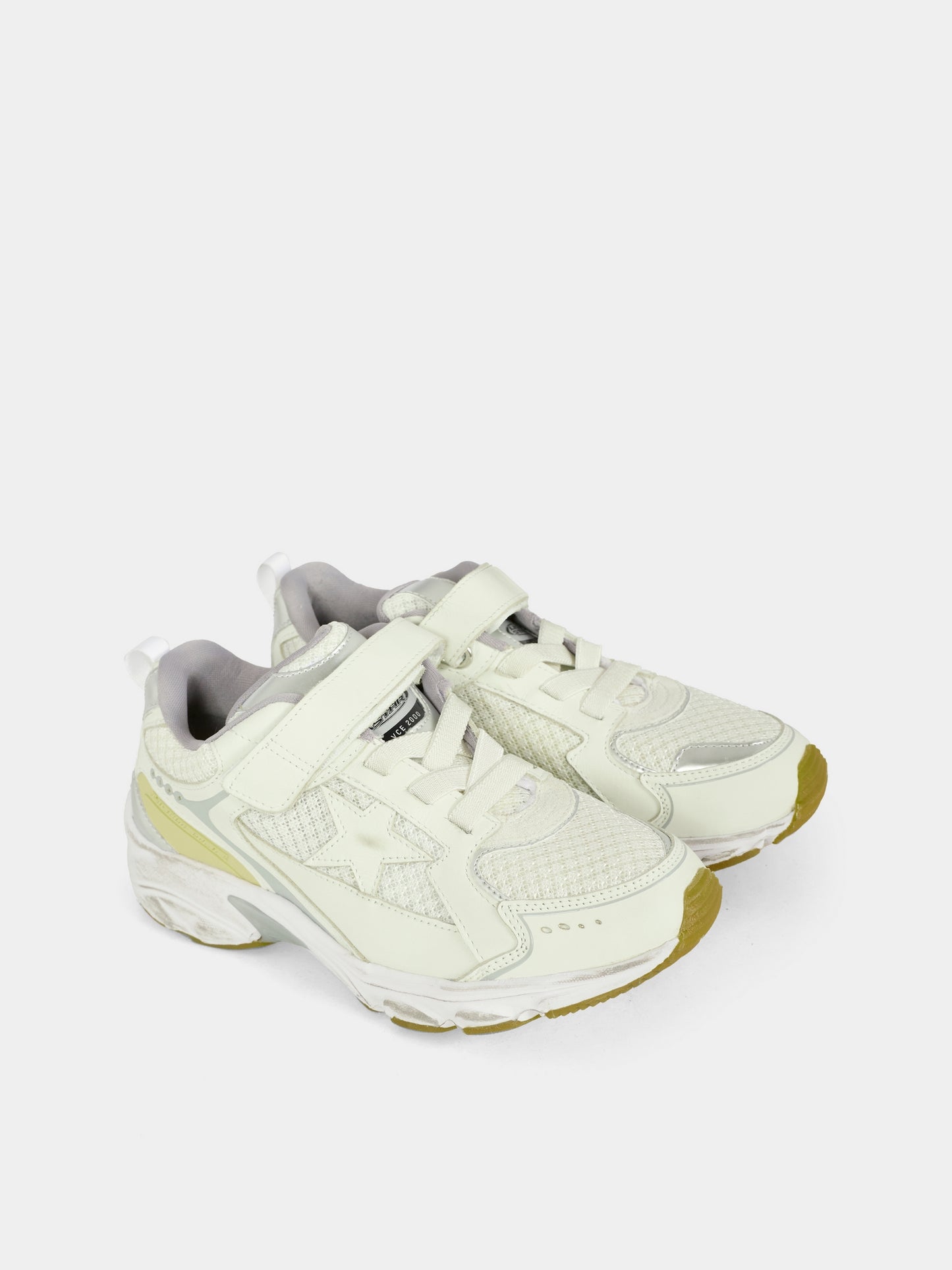 Sneakers Lightstar bianche per bambini con stella,Golden Goose,GYF00724 F007611 10565