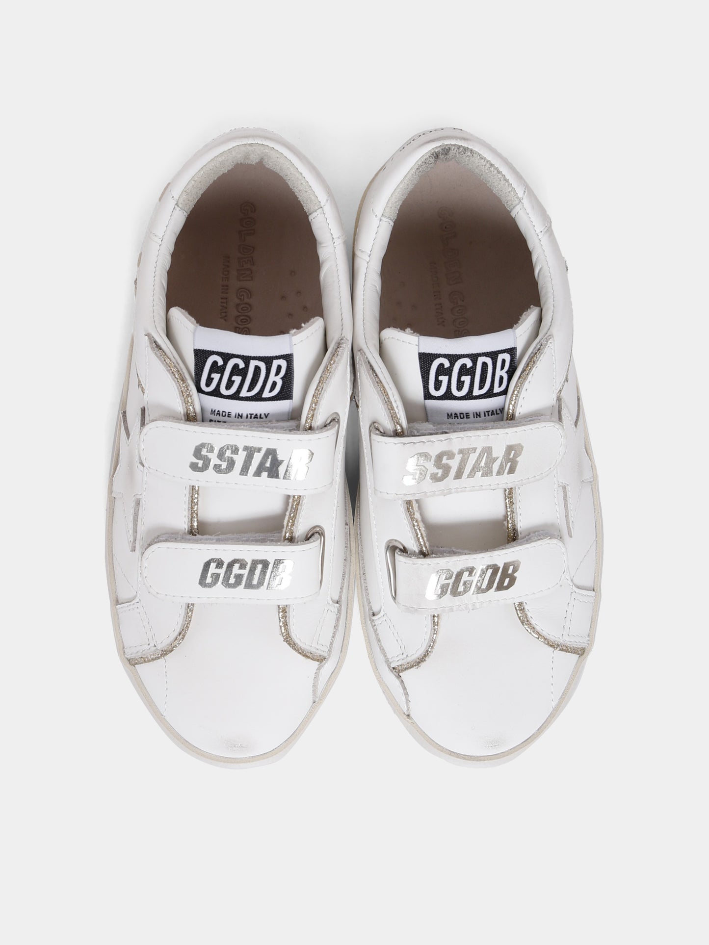 Sneakers Old School bianche per bambina con stella,Golden Goose,GJF00143 F007427 10847