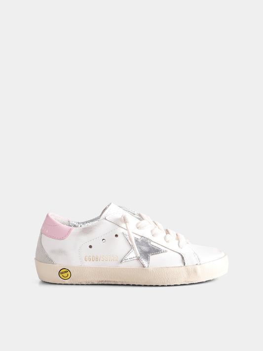 Sneakers Super Star bianche per bambina con stella,Golden Goose,GYF00102 F004662 11531